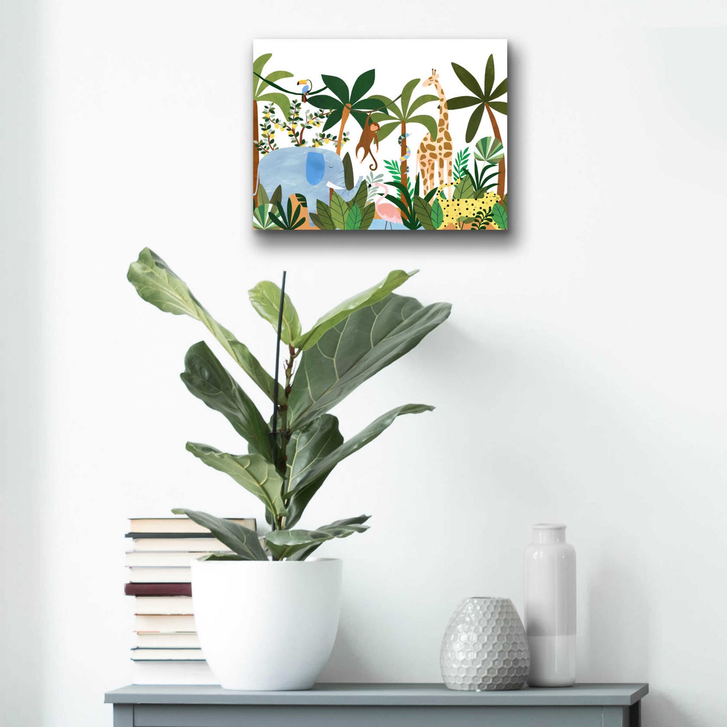 Epic Art 'Jungle' by Emily Kopcik, Acrylic Glass Wall Art,16x12