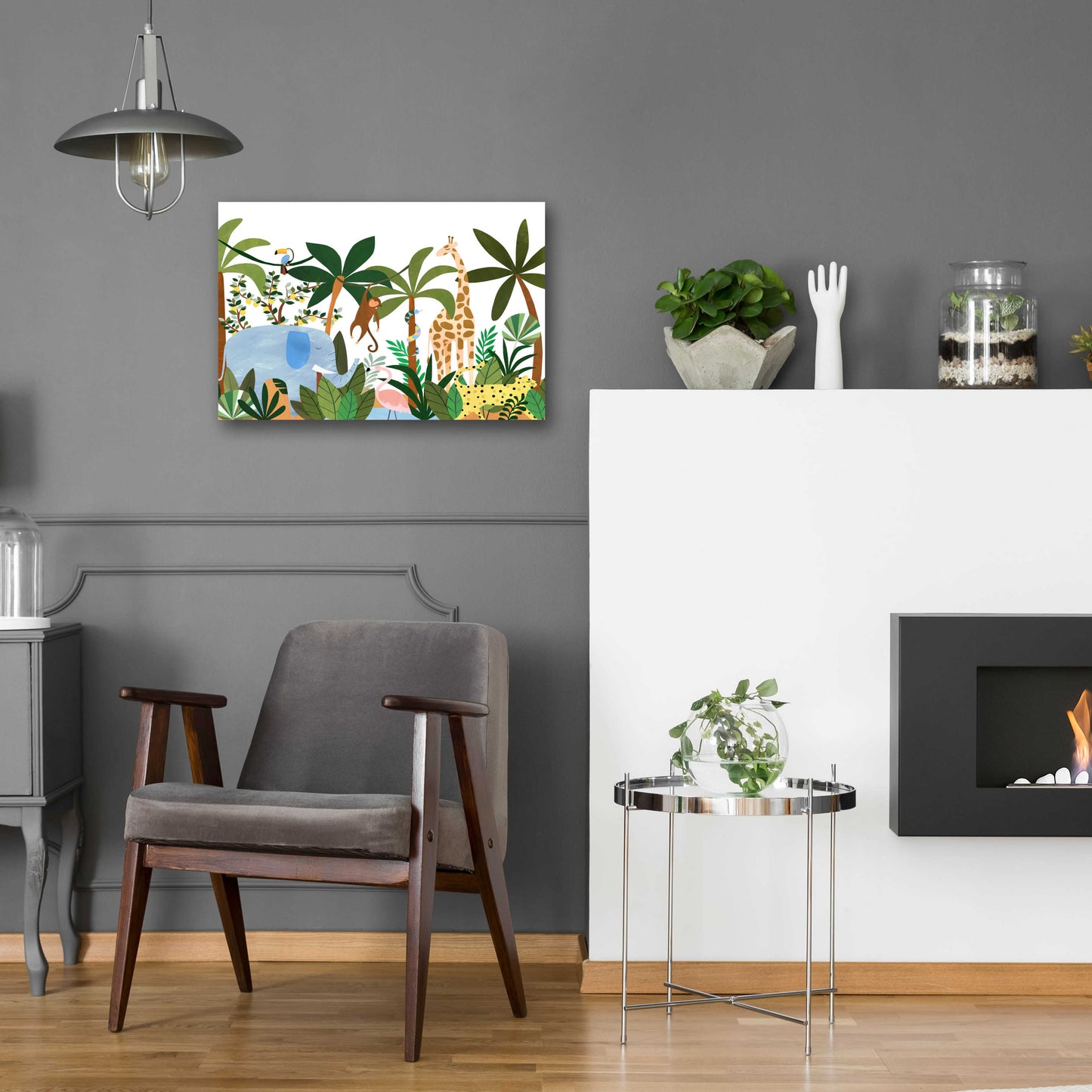 Epic Art 'Jungle' by Emily Kopcik, Acrylic Glass Wall Art,24x16