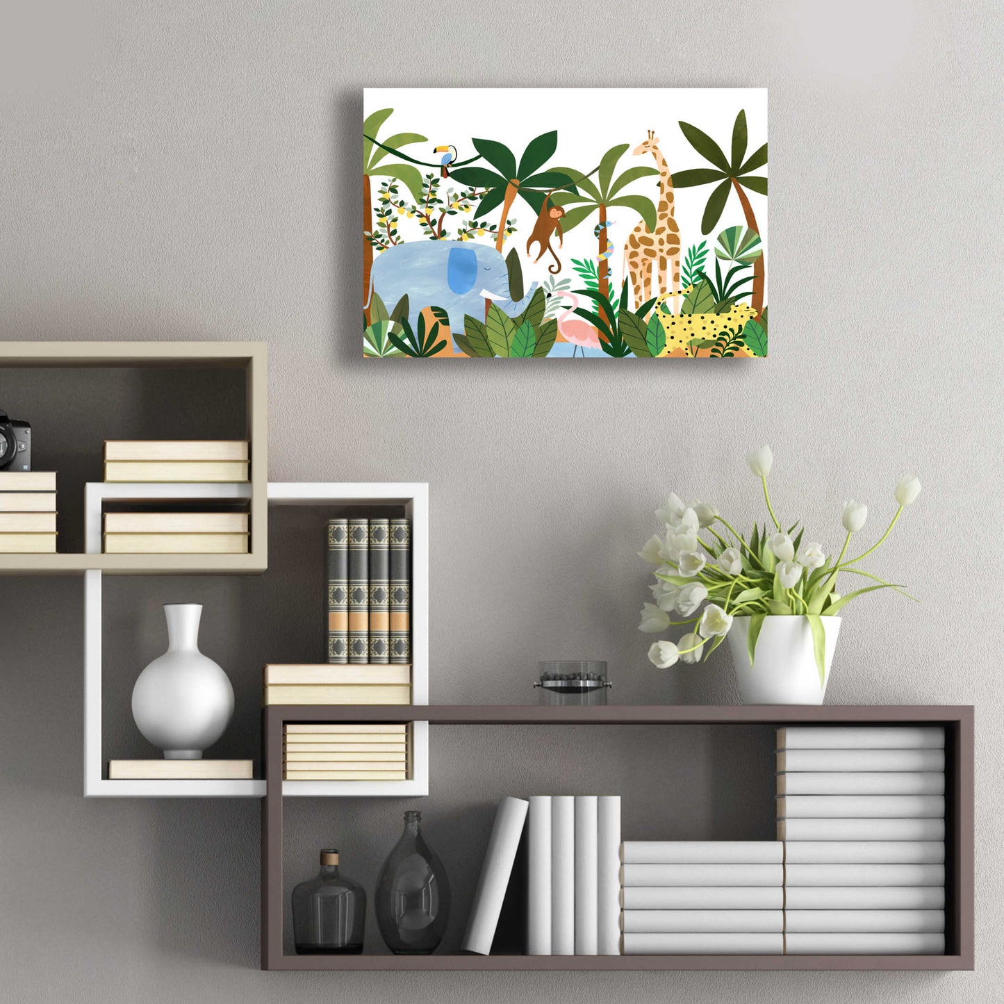 Epic Art 'Jungle' by Emily Kopcik, Acrylic Glass Wall Art,24x16