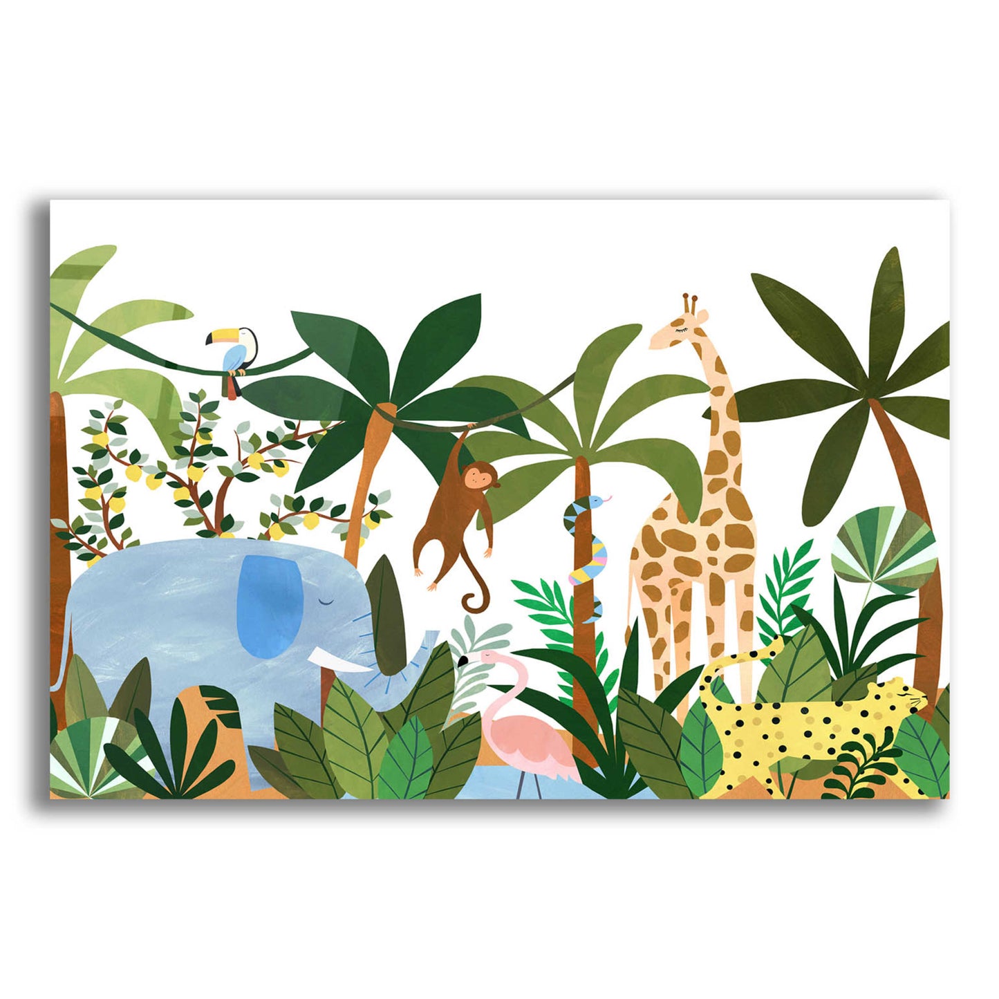 Epic Art 'Jungle' by Emily Kopcik, Acrylic Glass Wall Art,24x16