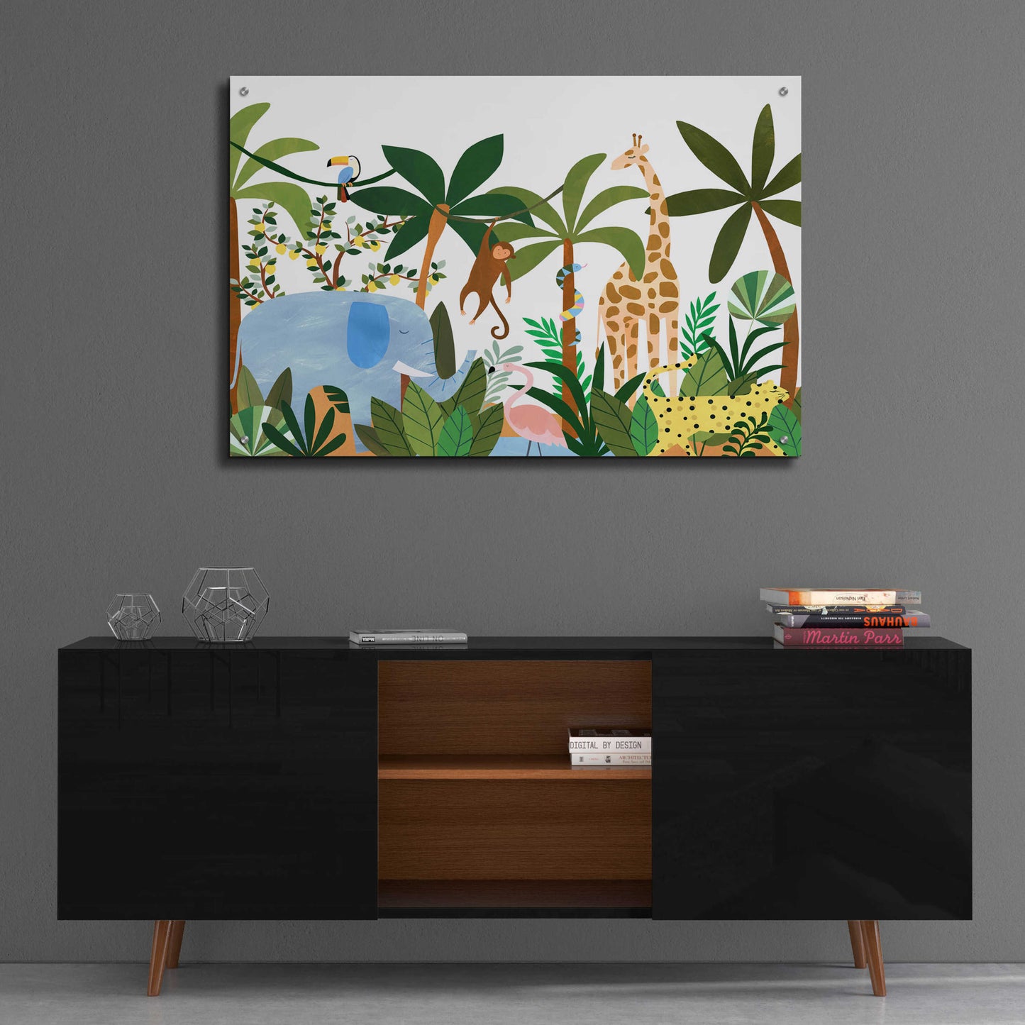 Epic Art 'Jungle' by Emily Kopcik, Acrylic Glass Wall Art,36x24