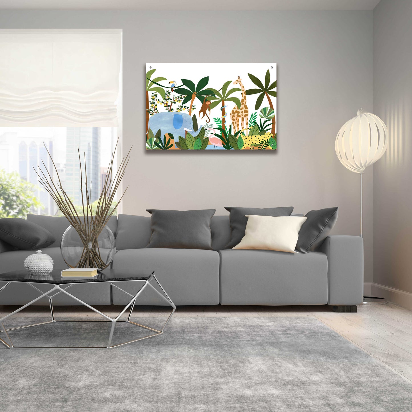 Epic Art 'Jungle' by Emily Kopcik, Acrylic Glass Wall Art,36x24