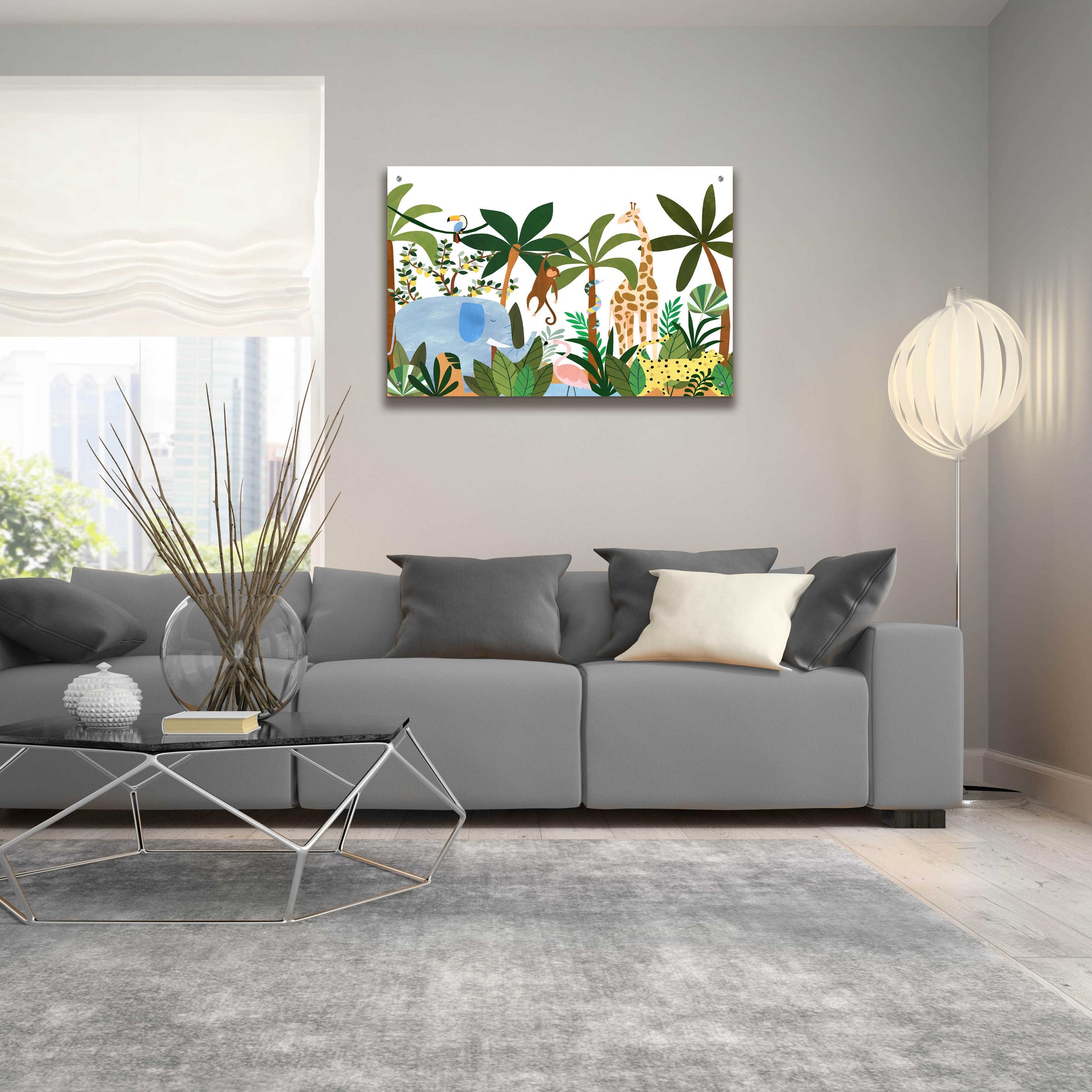 Epic Art 'Jungle' by Emily Kopcik, Acrylic Glass Wall Art,36x24