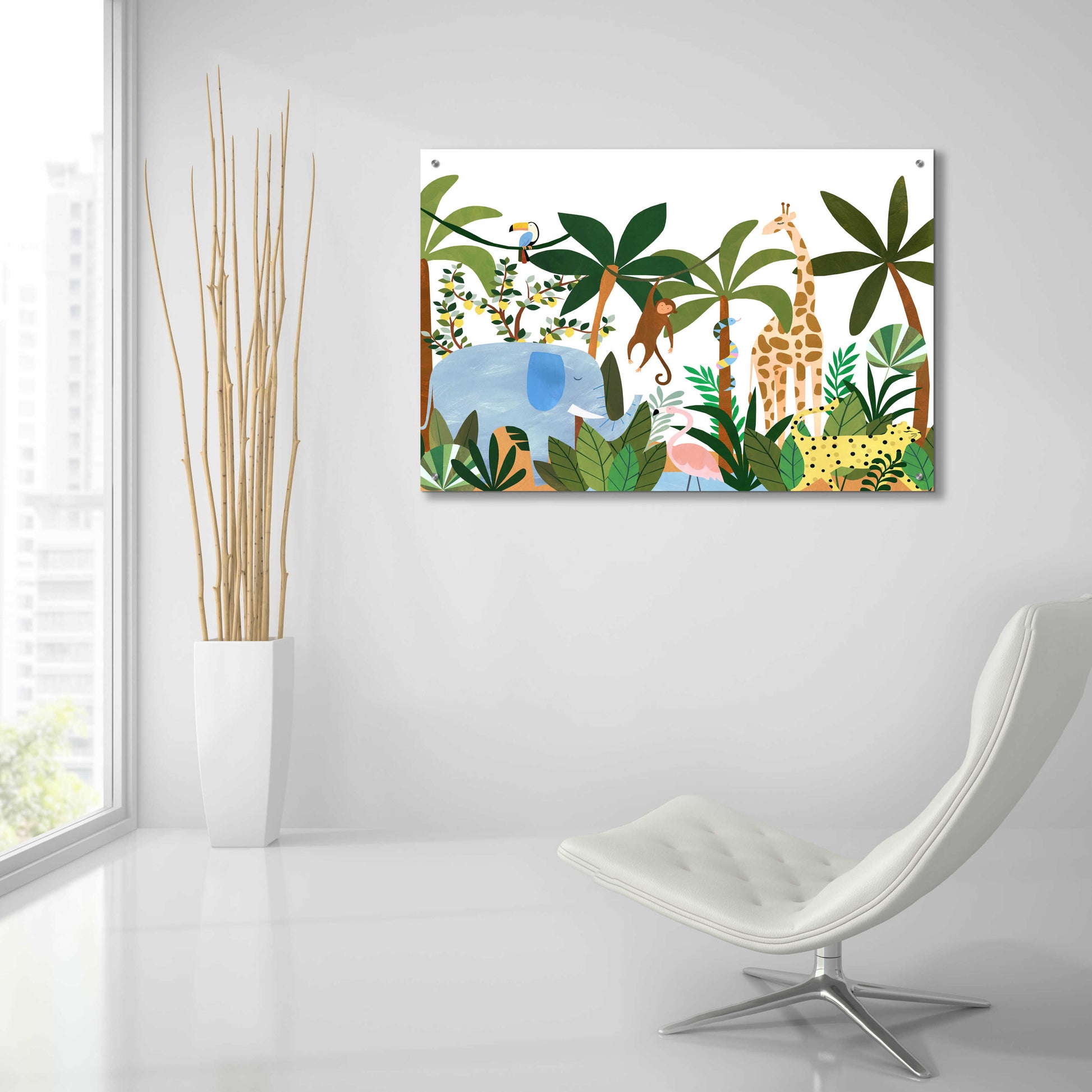 Epic Art 'Jungle' by Emily Kopcik, Acrylic Glass Wall Art,36x24