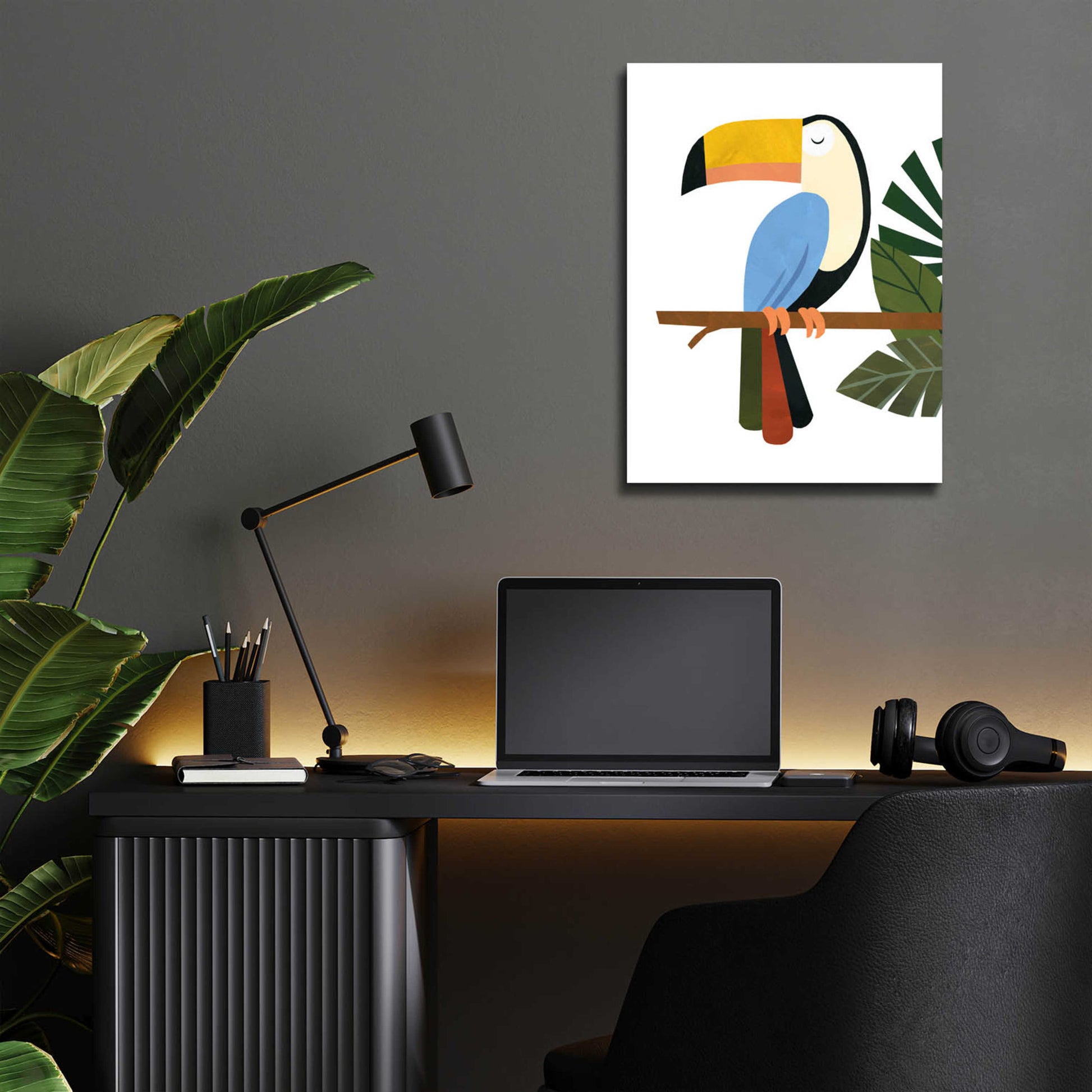 Epic Art 'Tucker The Toucan' by Emily Kopcik, Acrylic Glass Wall Art,12x16