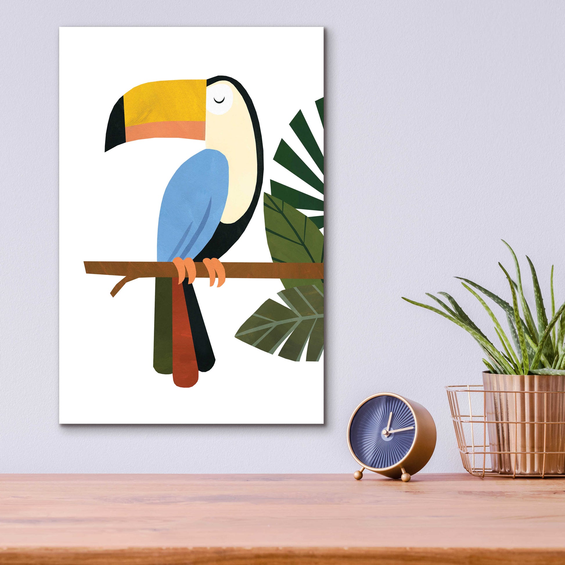 Epic Art 'Tucker The Toucan' by Emily Kopcik, Acrylic Glass Wall Art,12x16