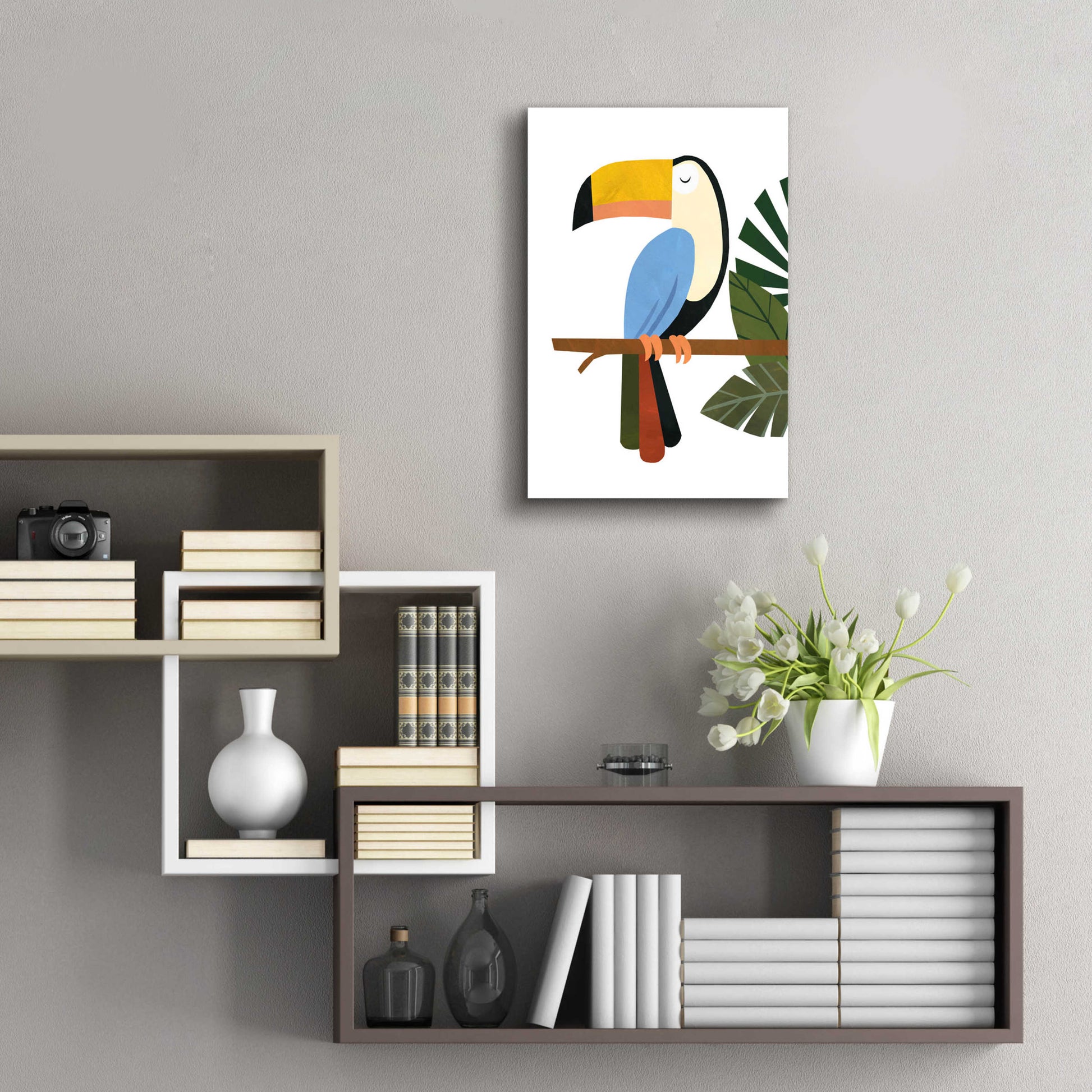 Epic Art 'Tucker The Toucan' by Emily Kopcik, Acrylic Glass Wall Art,16x24