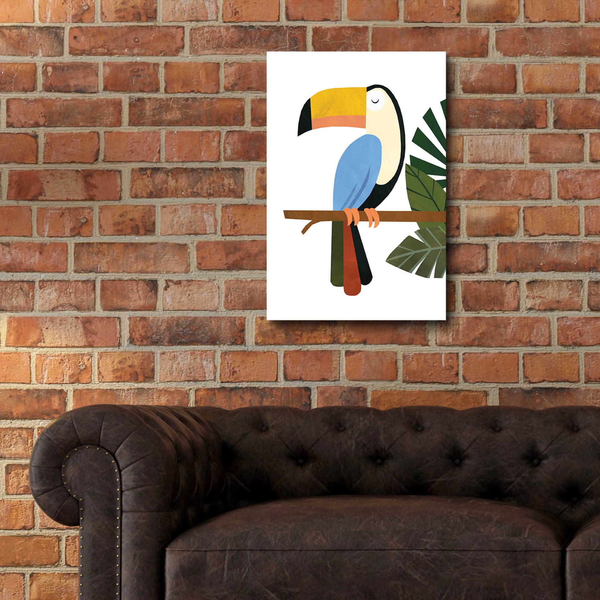 Epic Art 'Tucker The Toucan' by Emily Kopcik, Acrylic Glass Wall Art,16x24