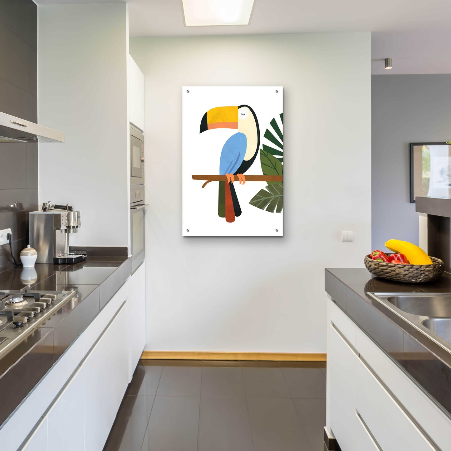 Epic Art 'Tucker The Toucan' by Emily Kopcik, Acrylic Glass Wall Art,24x36