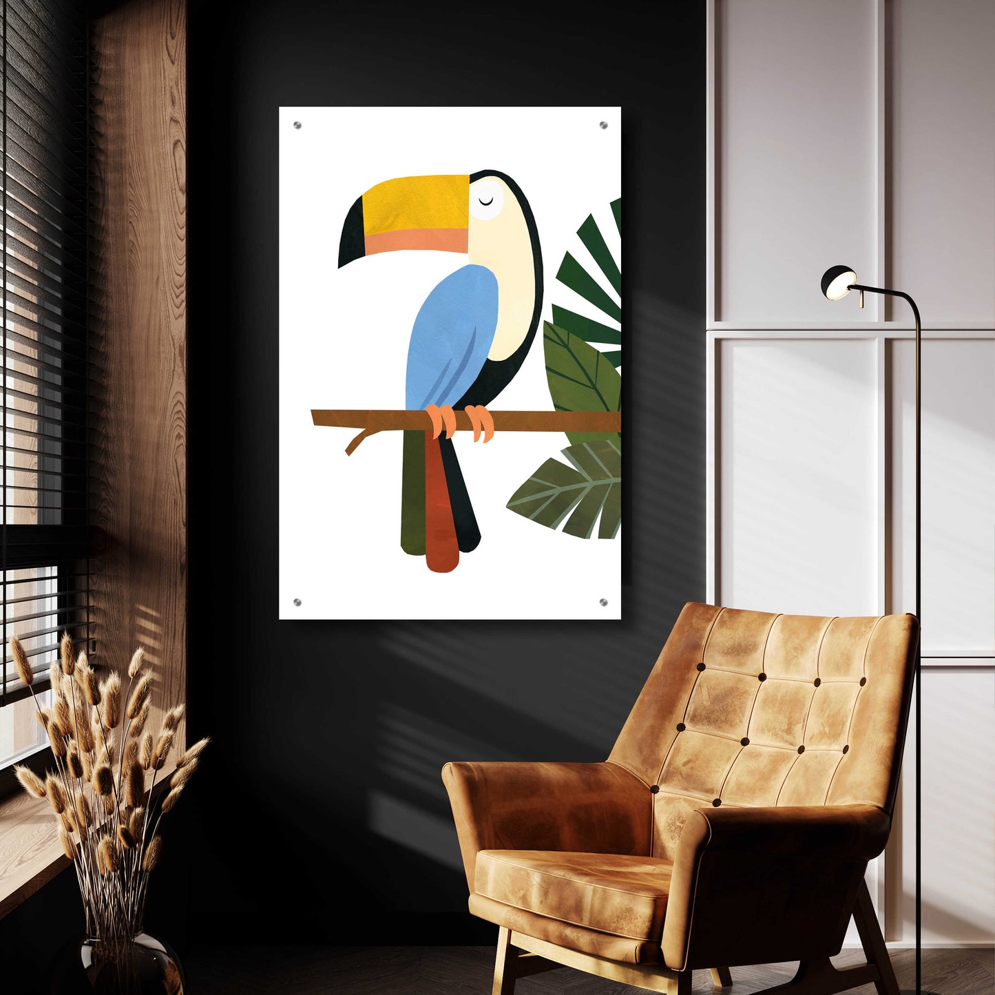 Epic Art 'Tucker The Toucan' by Emily Kopcik, Acrylic Glass Wall Art,24x36