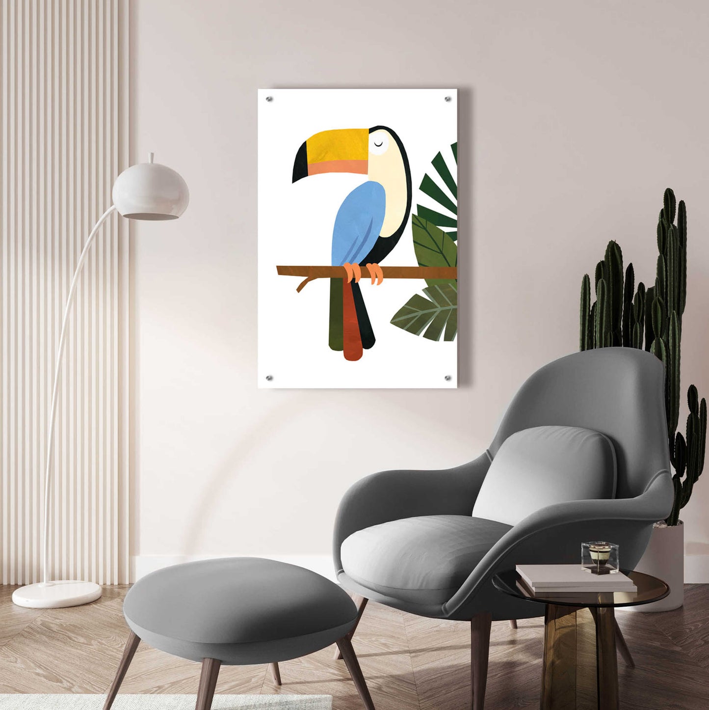 Epic Art 'Tucker The Toucan' by Emily Kopcik, Acrylic Glass Wall Art,24x36