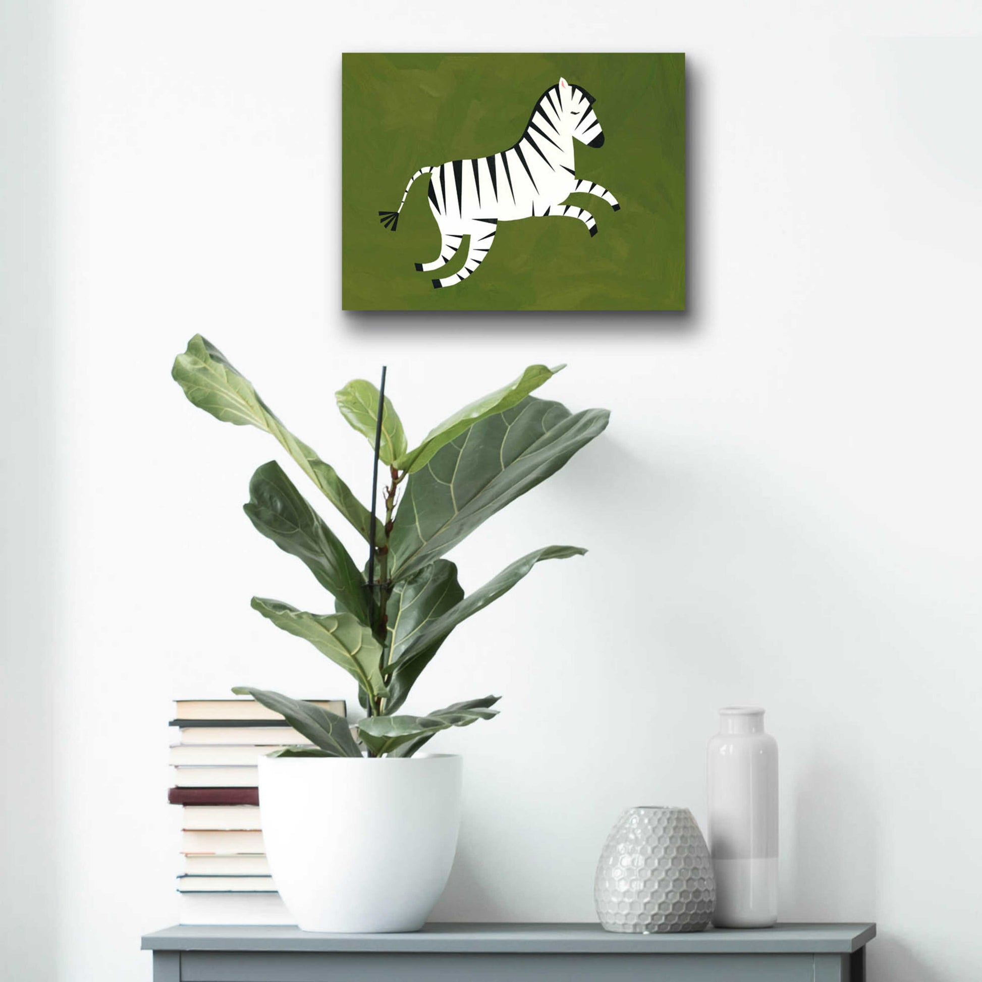 Epic Art 'Zebra' by Emily Kopcik, Acrylic Glass Wall Art,16x12