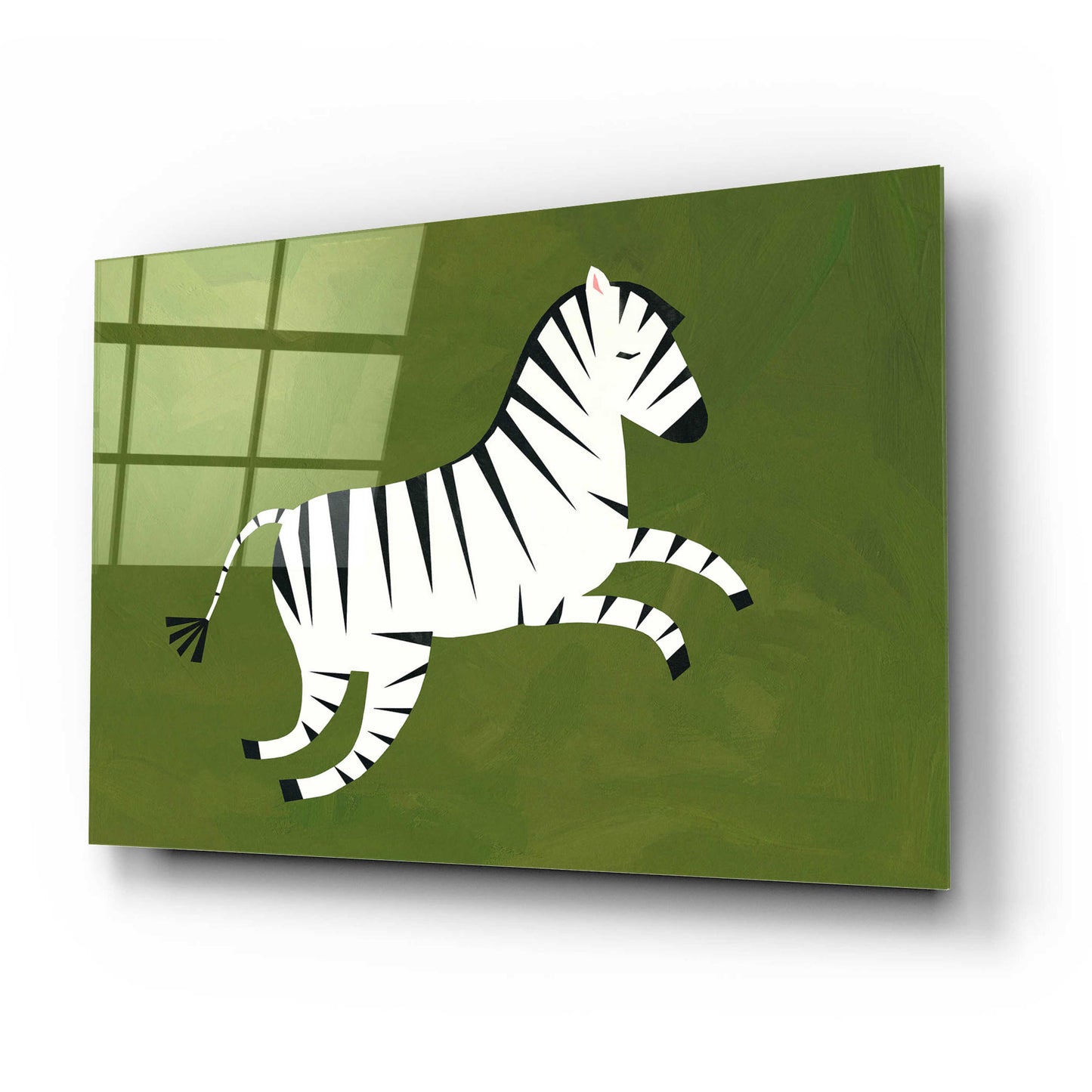 Epic Art 'Zebra' by Emily Kopcik, Acrylic Glass Wall Art,24x16