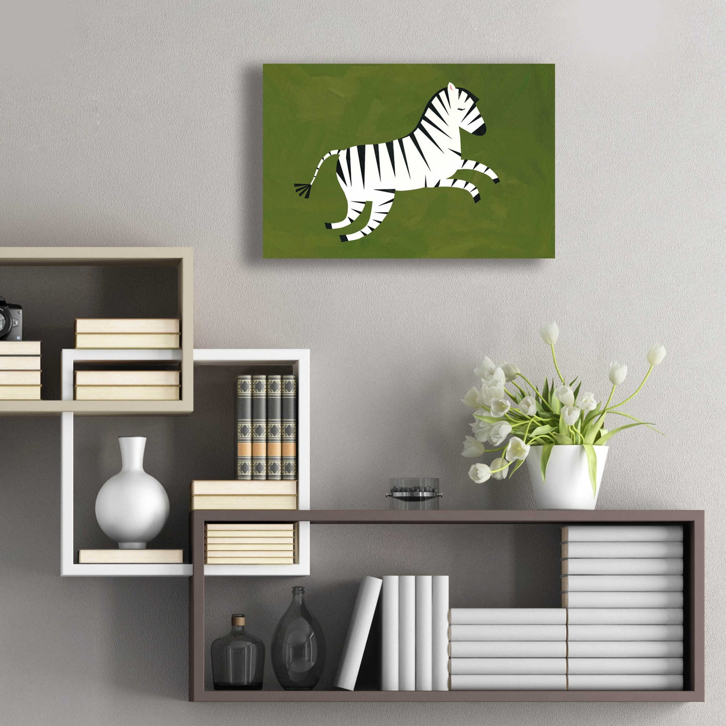 Epic Art 'Zebra' by Emily Kopcik, Acrylic Glass Wall Art,24x16