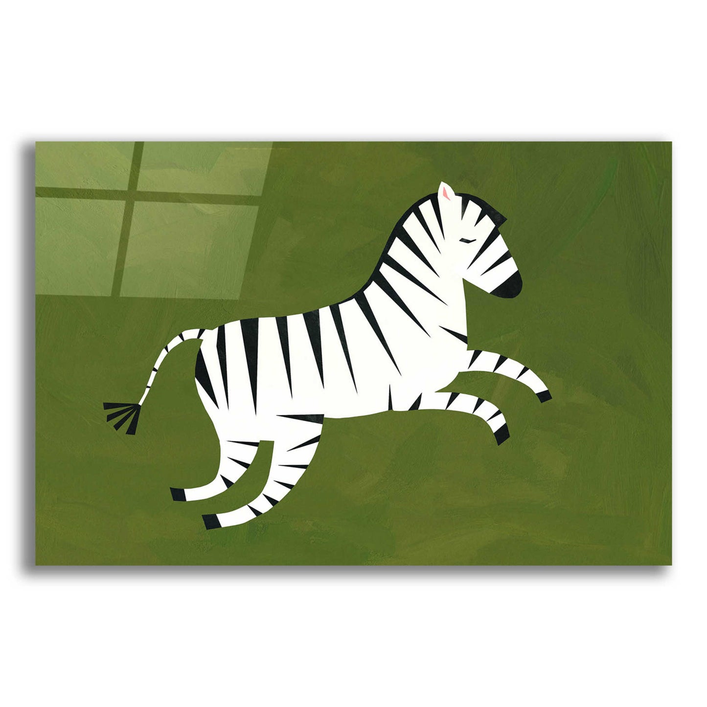 Epic Art 'Zebra' by Emily Kopcik, Acrylic Glass Wall Art,24x16