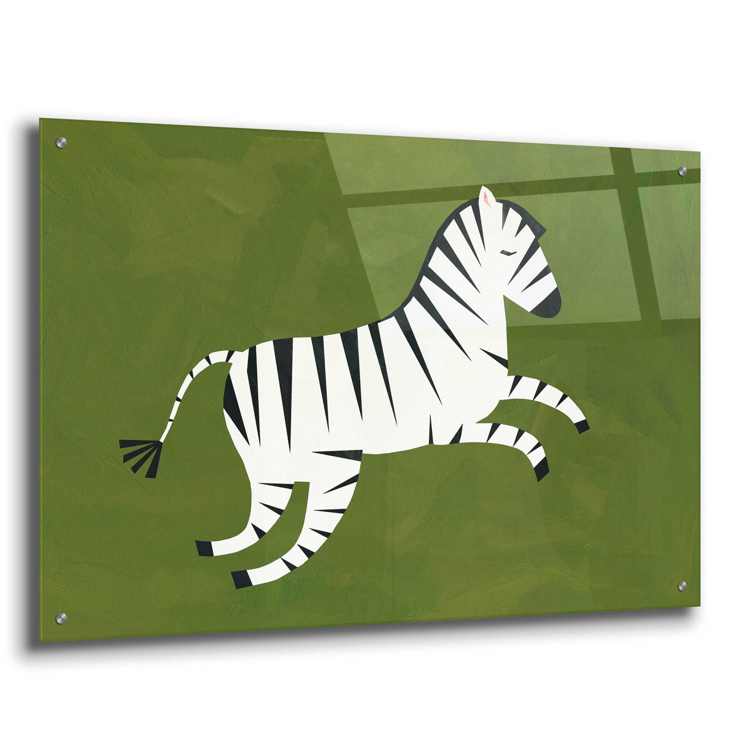 Epic Art 'Zebra' by Emily Kopcik, Acrylic Glass Wall Art,36x24