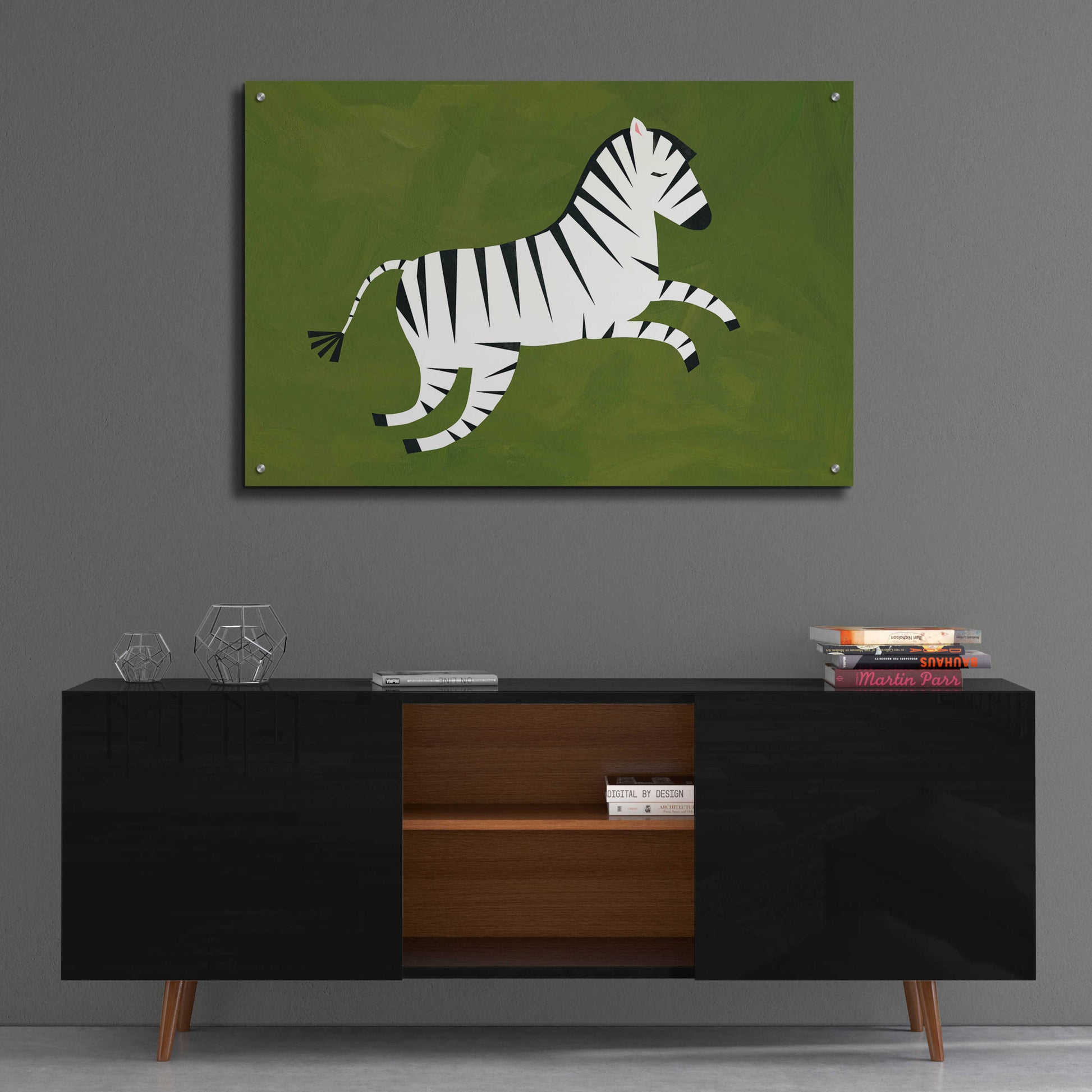 Epic Art 'Zebra' by Emily Kopcik, Acrylic Glass Wall Art,36x24