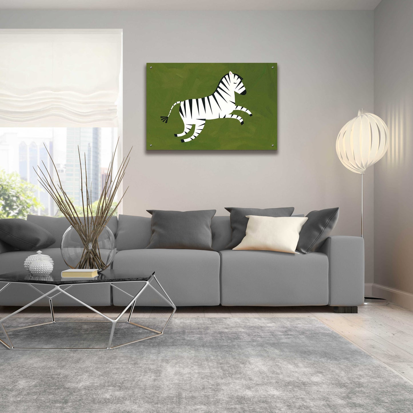 Epic Art 'Zebra' by Emily Kopcik, Acrylic Glass Wall Art,36x24