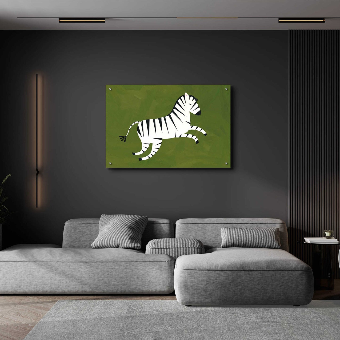 Epic Art 'Zebra' by Emily Kopcik, Acrylic Glass Wall Art,36x24