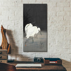 Epic Art 'Two Egrets in the Reeds 1900-1930' by Ohara Koson, Acrylic Glass Wall Art,12x24
