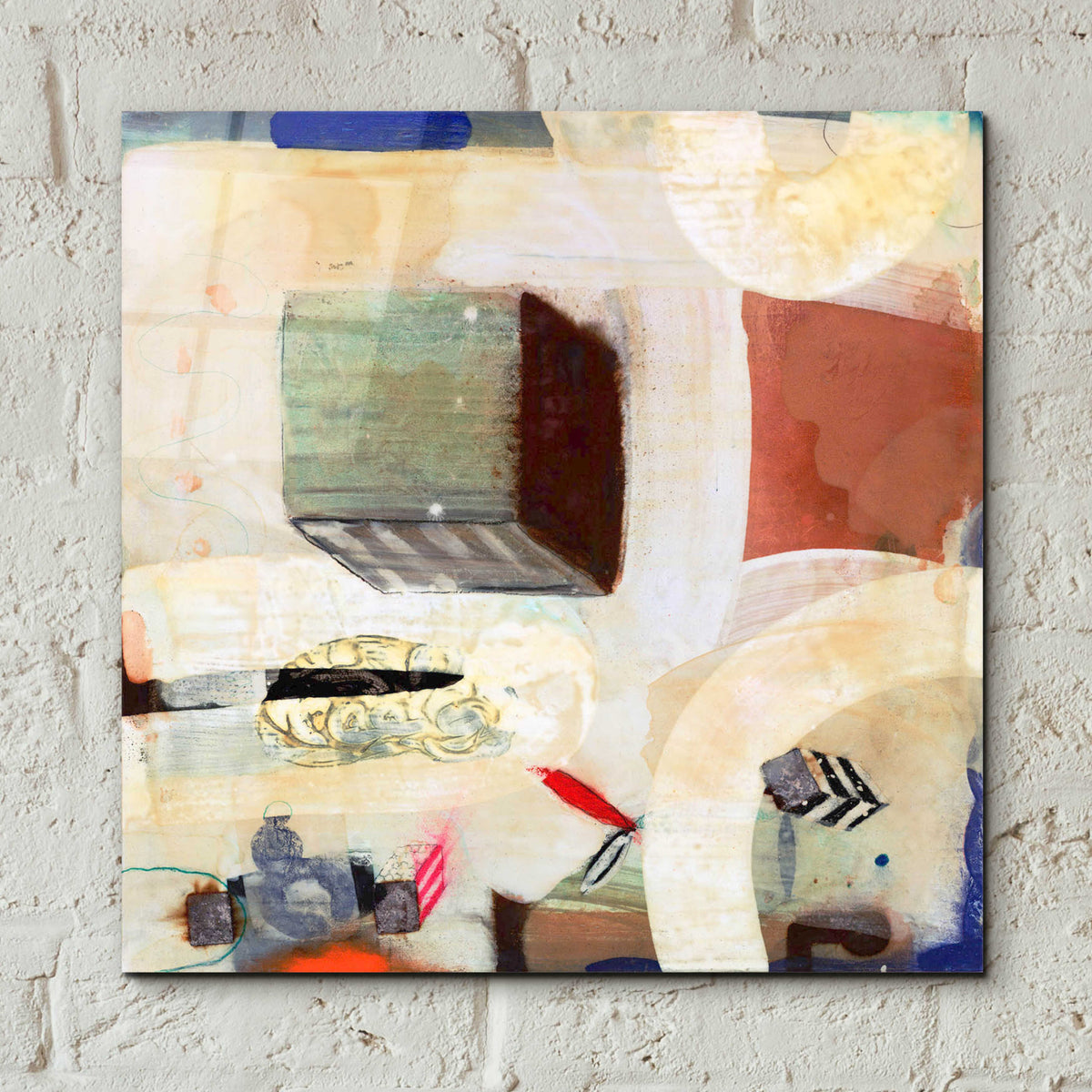 Epic Art 'Brain Freeze 3' by Aleah Koury, Acrylic Glass Wall Art,12x12