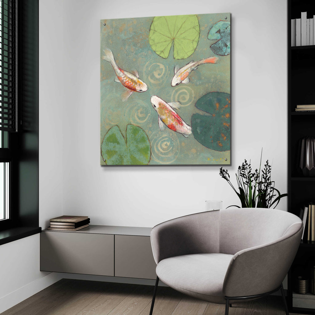 Epic Art 'Floating Motion I' by Aleah Koury, Acrylic Glass Wall Art,36x36