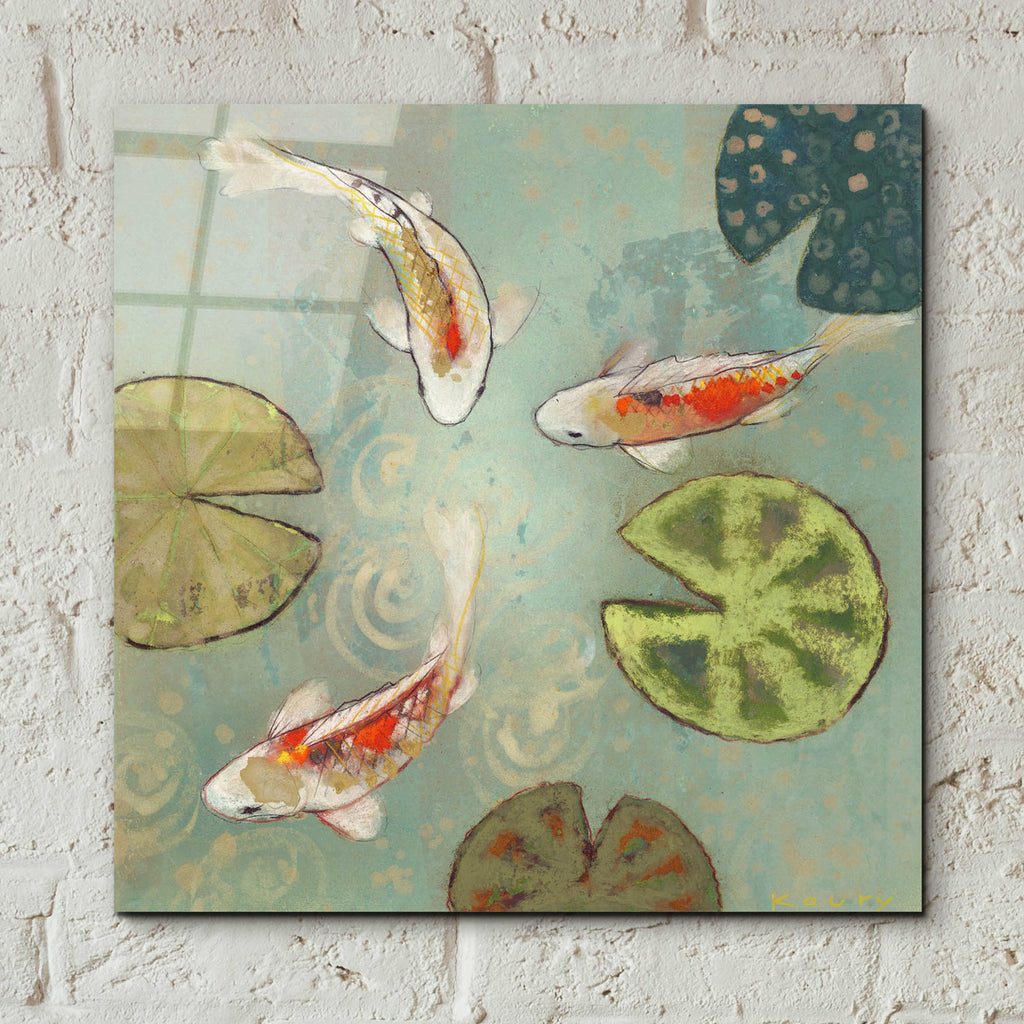 Epic Art 'Floating Motion II' by Aleah Koury, Acrylic Glass Wall Art,12x12