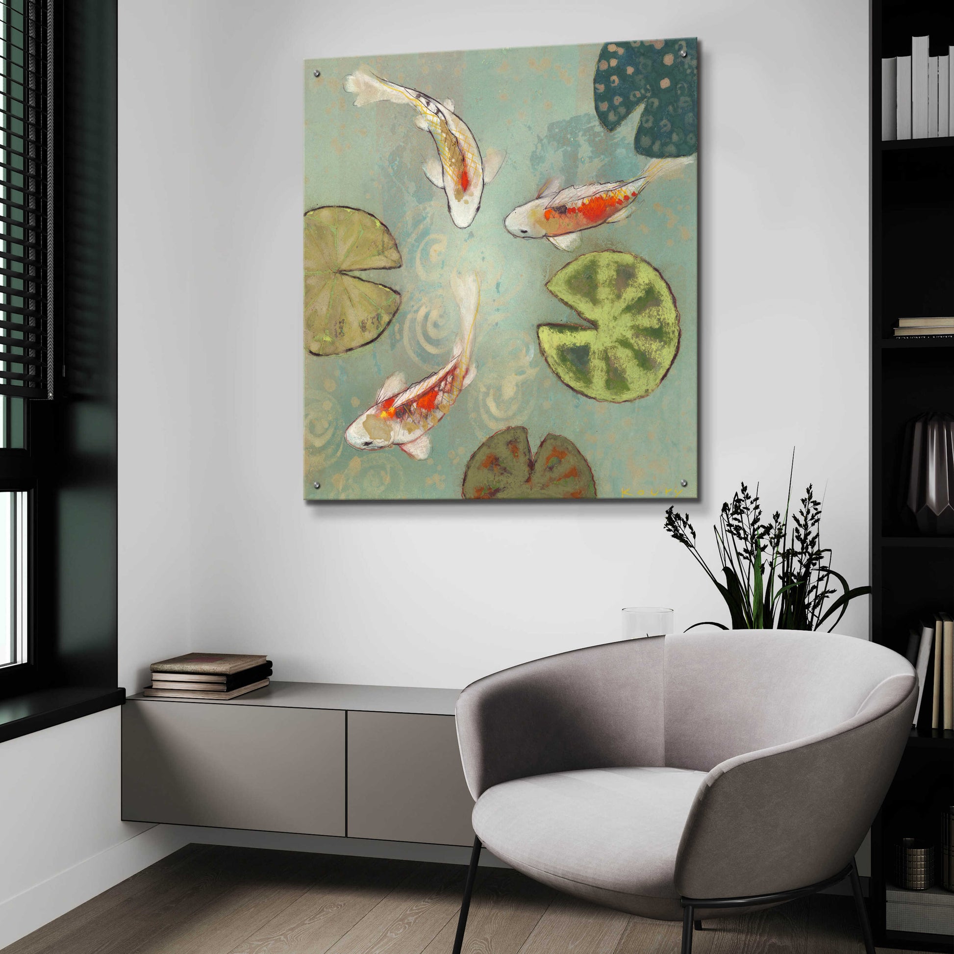 Epic Art 'Floating Motion II' by Aleah Koury, Acrylic Glass Wall Art,36x36