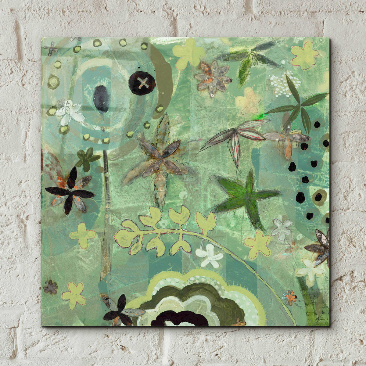 Epic Art 'Floral Fantasies 1' by Aleah Koury, Acrylic Glass Wall Art,12x12
