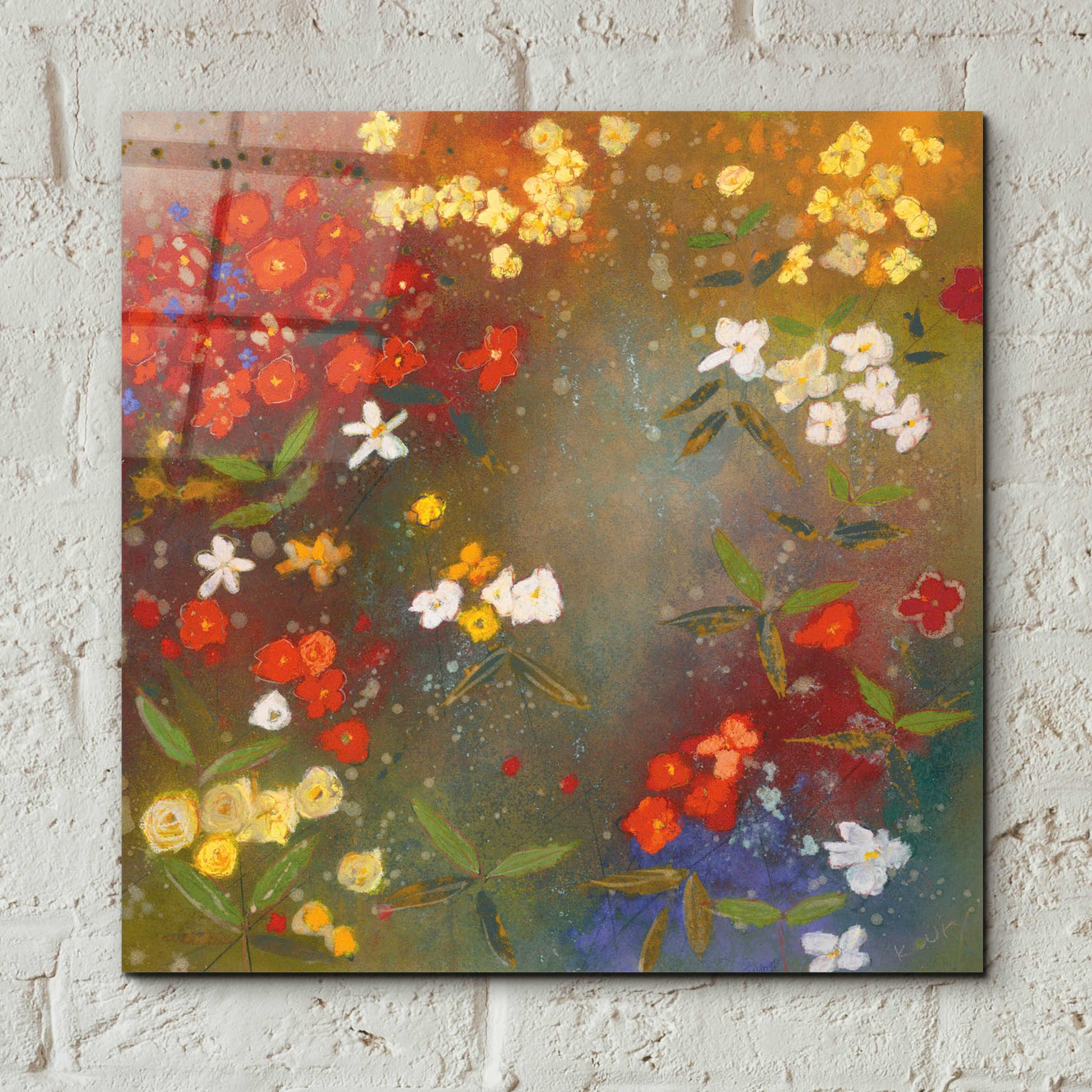 Epic Art 'Gardens in the Mist IV' by Aleah Koury, Acrylic Glass Wall Art,12x12