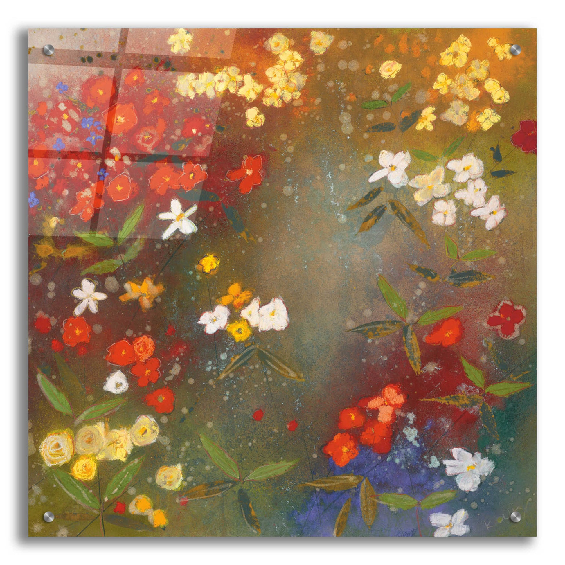 Epic Art 'Gardens in the Mist IV' by Aleah Koury, Acrylic Glass Wall Art,24x24