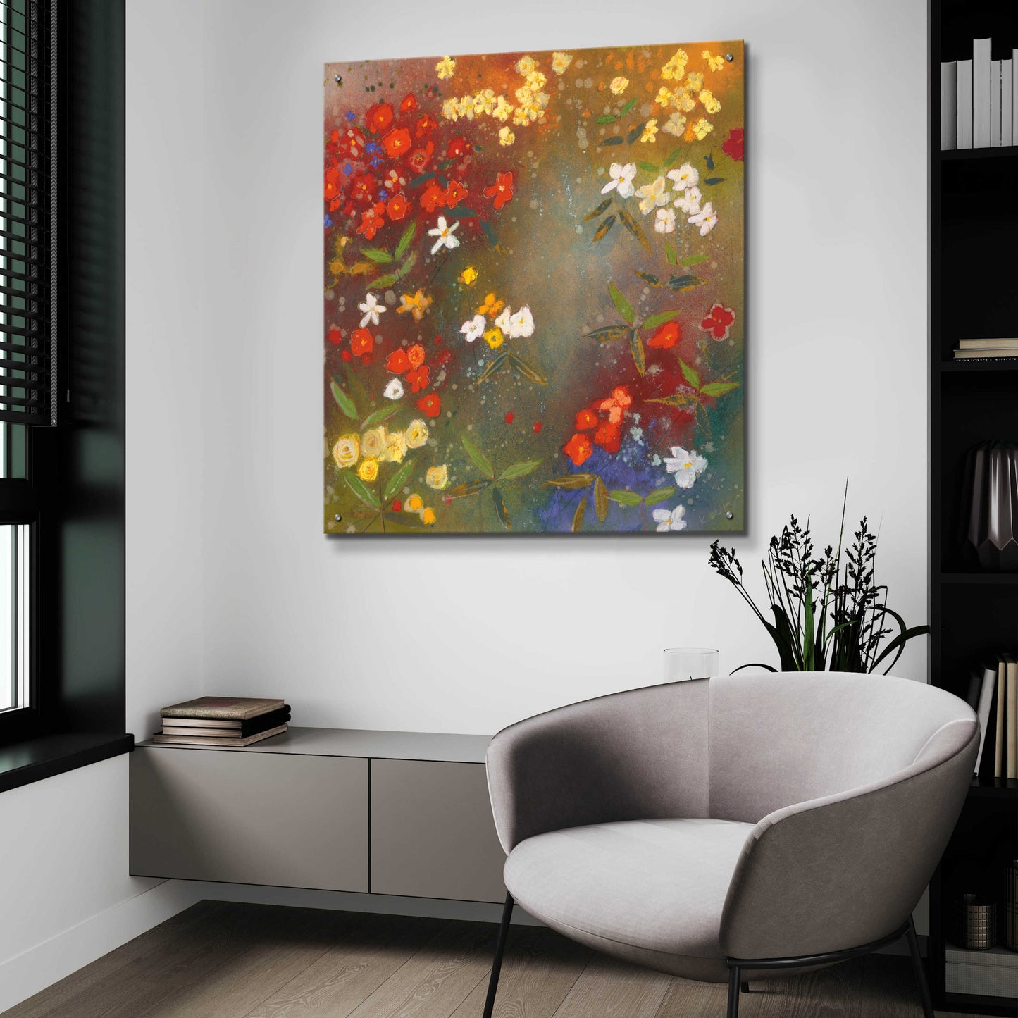 Epic Art 'Gardens in the Mist IV' by Aleah Koury, Acrylic Glass Wall Art,36x36