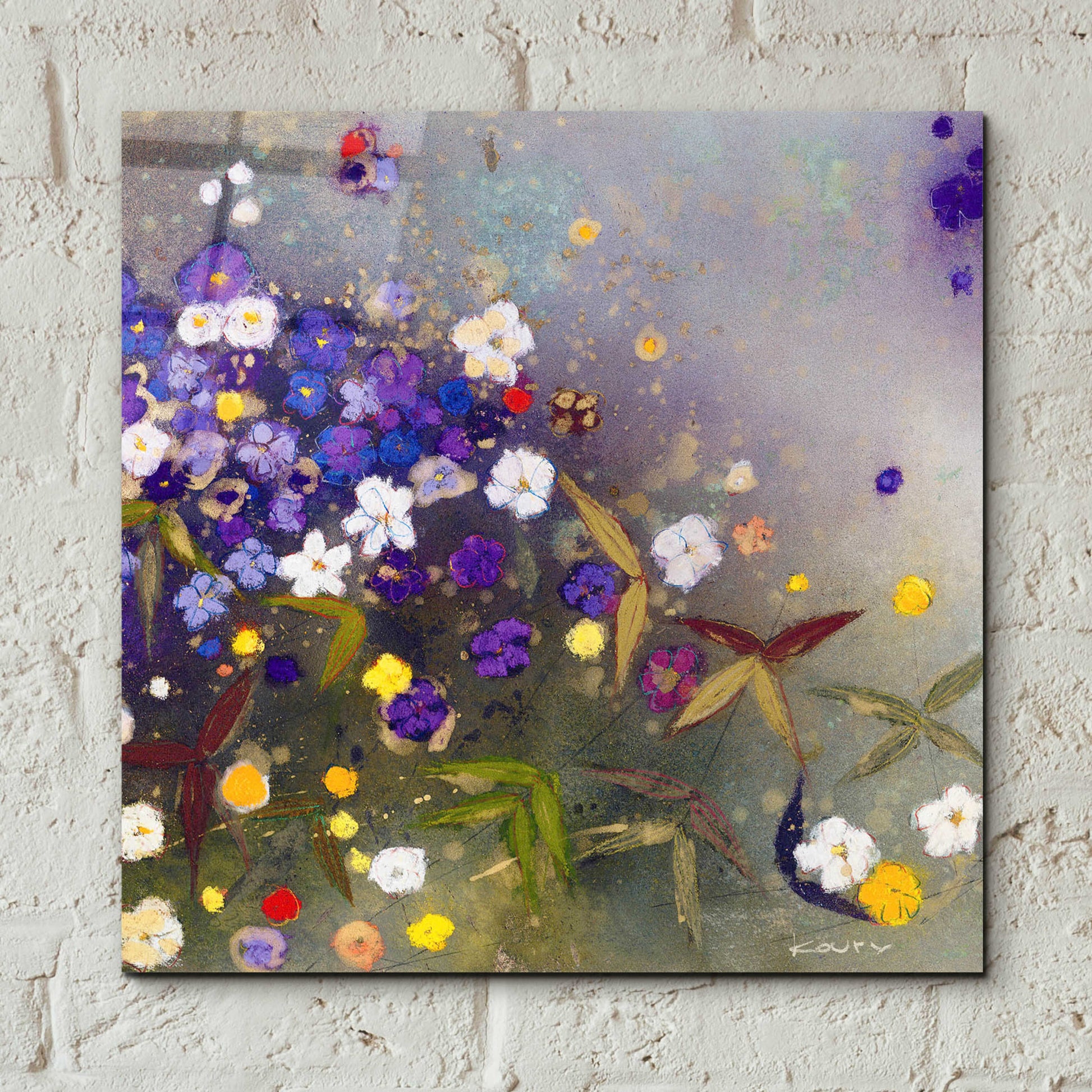 Epic Art 'Gardens in the Mist IX' by Aleah Koury, Acrylic Glass Wall Art,12x12