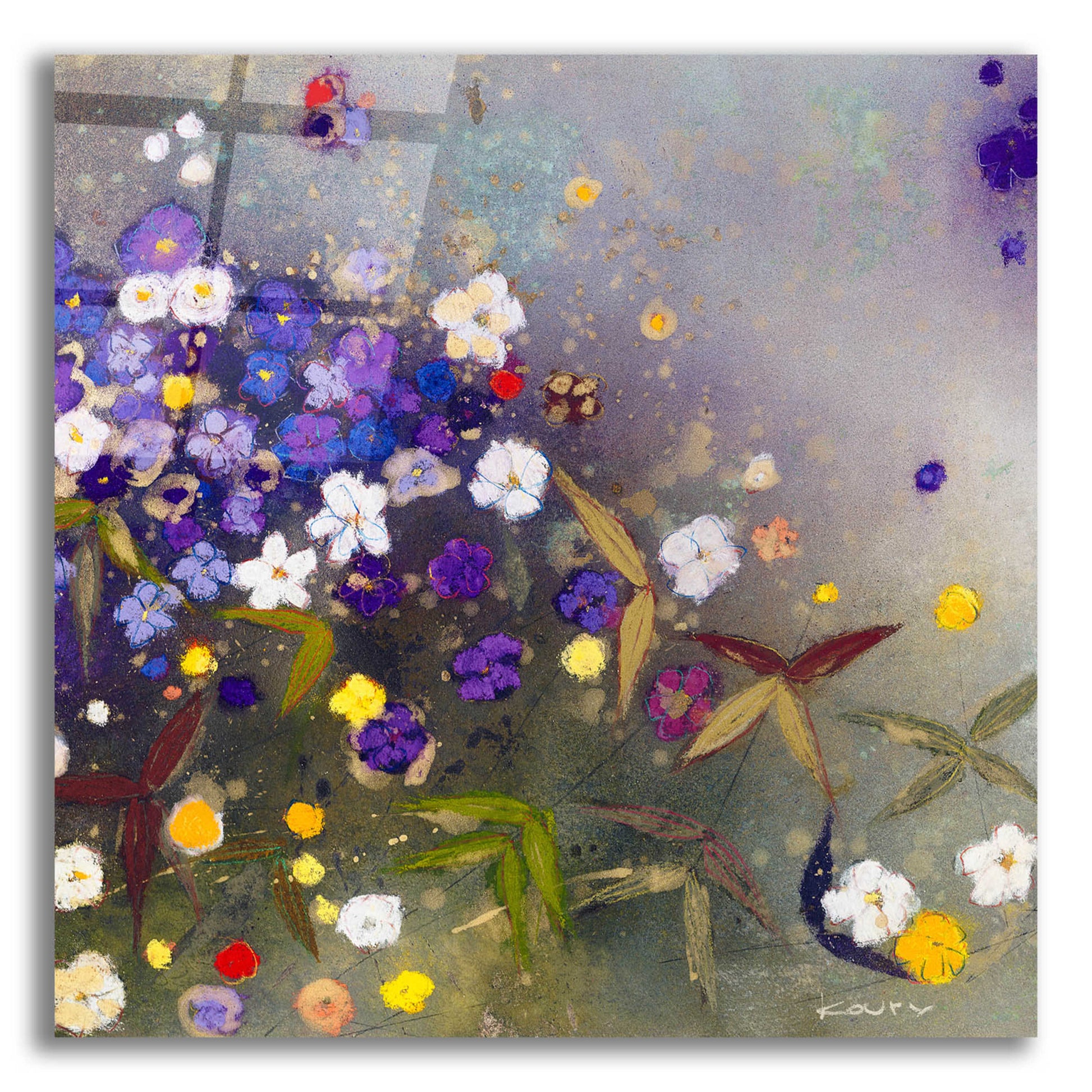 Epic Art 'Gardens in the Mist IX' by Aleah Koury, Acrylic Glass Wall Art,12x12