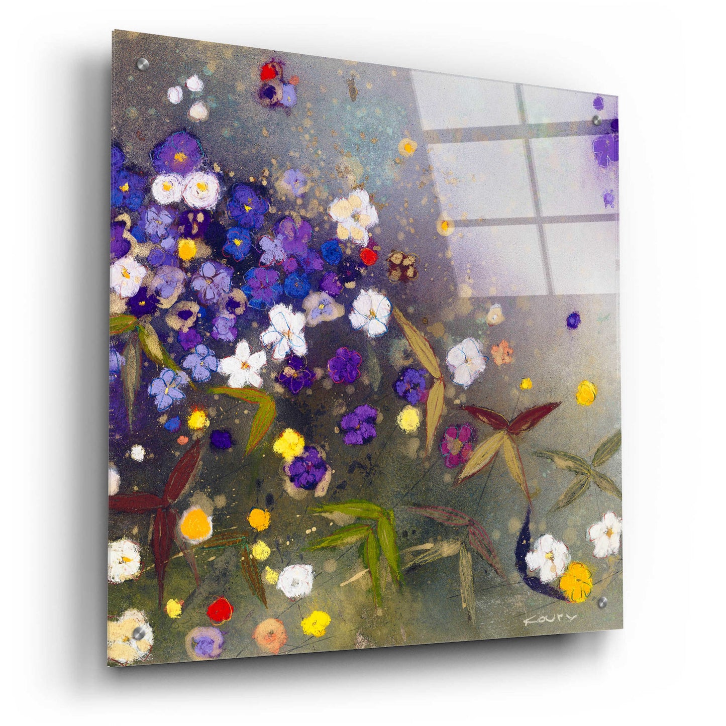 Epic Art 'Gardens in the Mist IX' by Aleah Koury, Acrylic Glass Wall Art,24x24