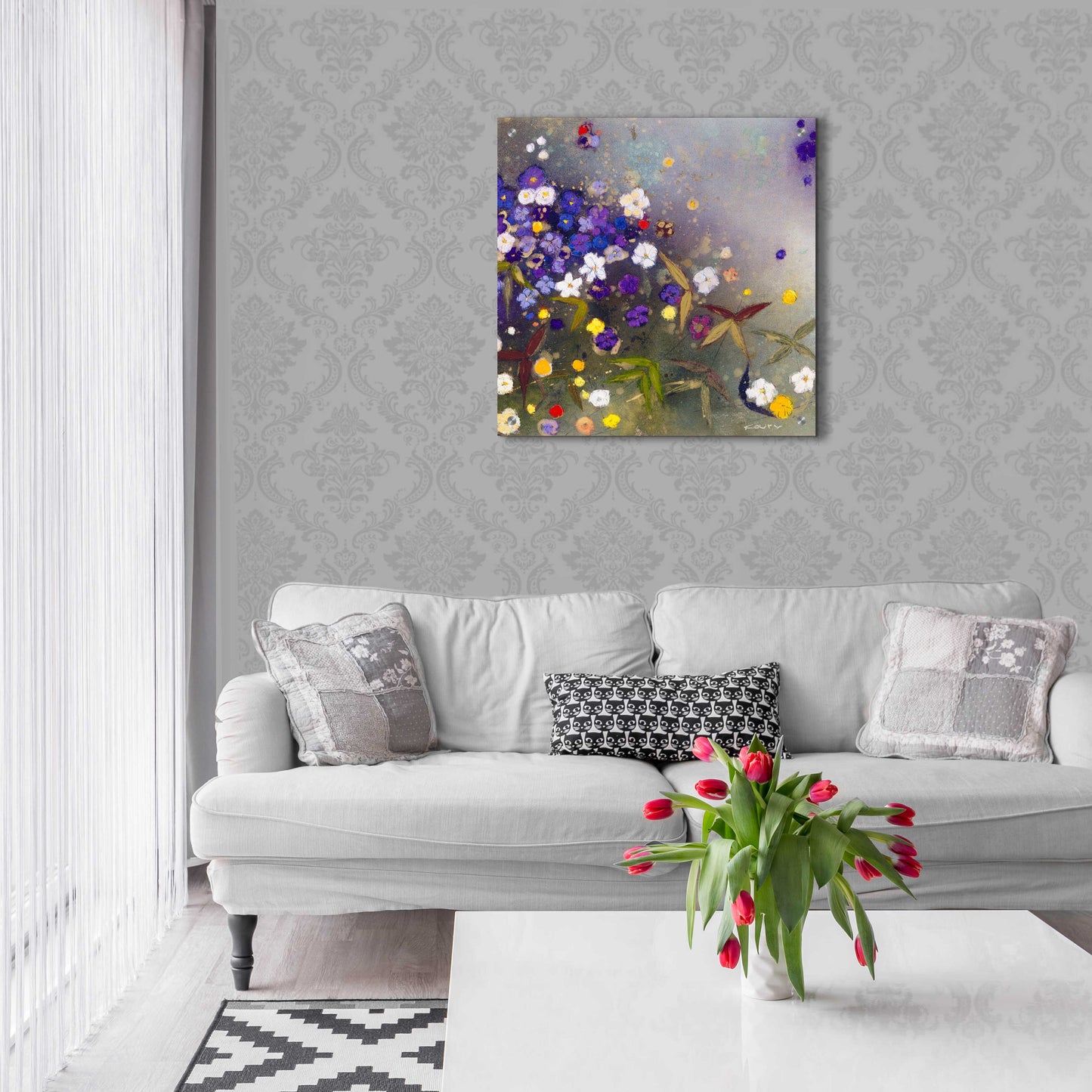 Epic Art 'Gardens in the Mist IX' by Aleah Koury, Acrylic Glass Wall Art,24x24