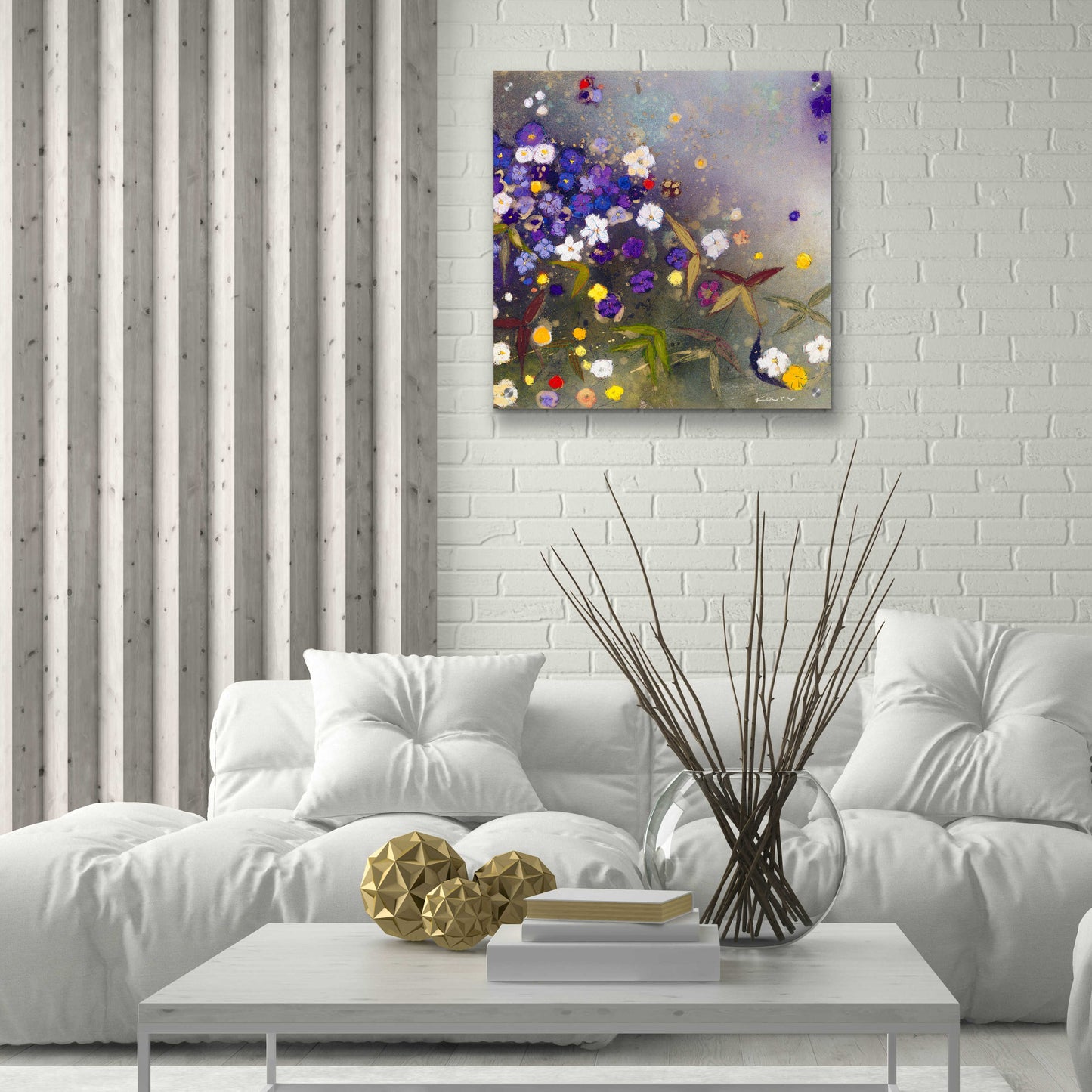 Epic Art 'Gardens in the Mist IX' by Aleah Koury, Acrylic Glass Wall Art,24x24