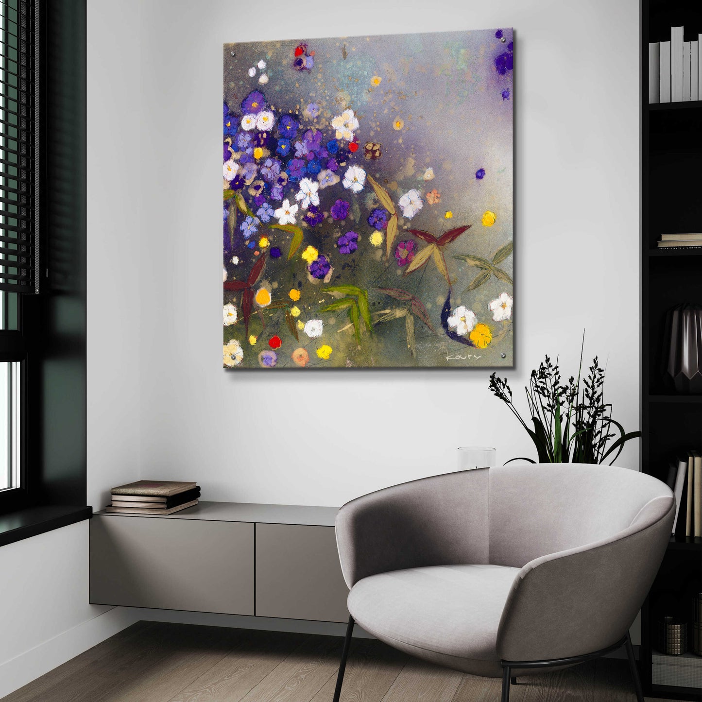 Epic Art 'Gardens in the Mist IX' by Aleah Koury, Acrylic Glass Wall Art,36x36