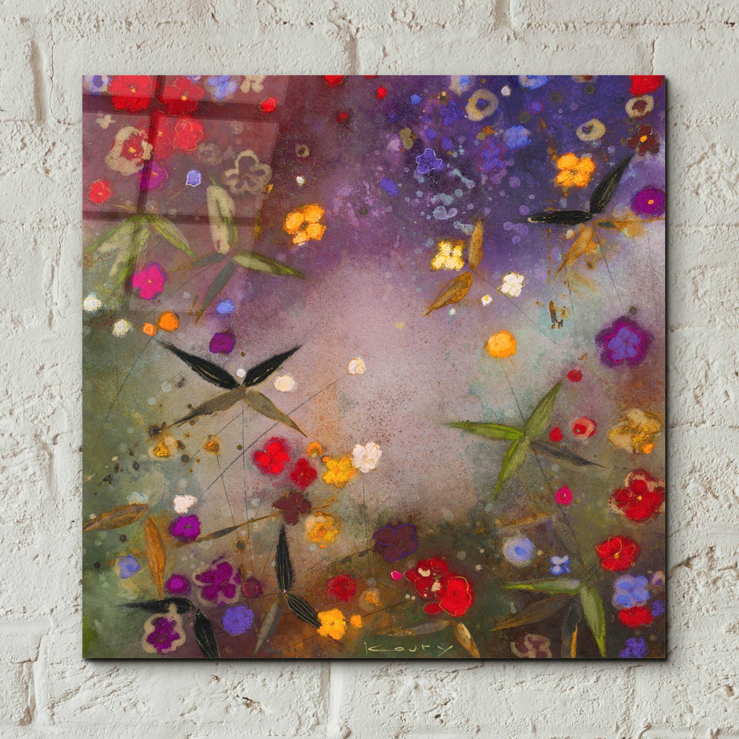 Epic Art 'Gardens in the Mist V' by Aleah Koury, Acrylic Glass Wall Art,12x12