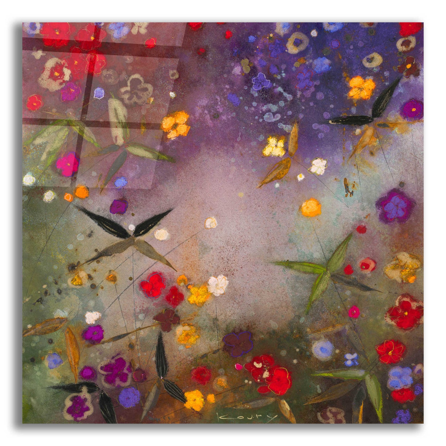 Epic Art 'Gardens in the Mist V' by Aleah Koury, Acrylic Glass Wall Art,12x12