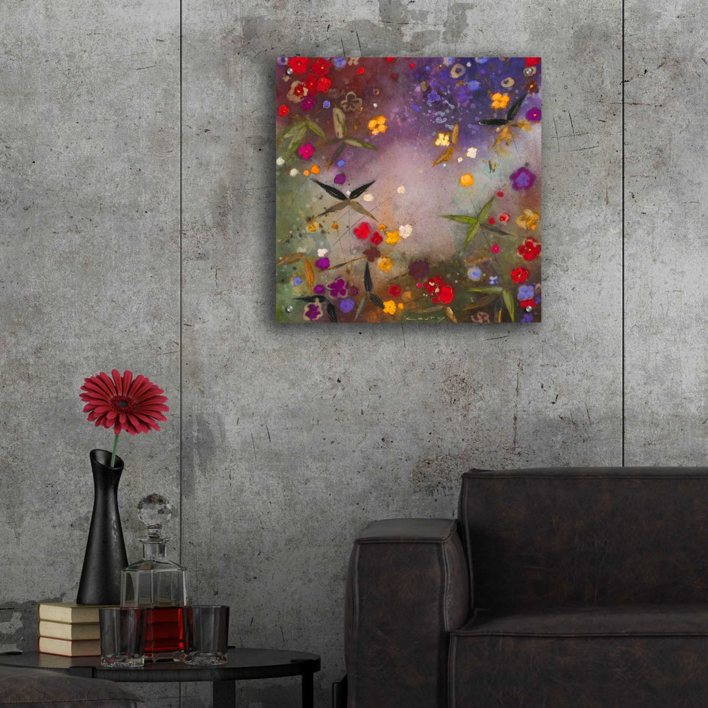 Epic Art 'Gardens in the Mist V' by Aleah Koury, Acrylic Glass Wall Art,24x24