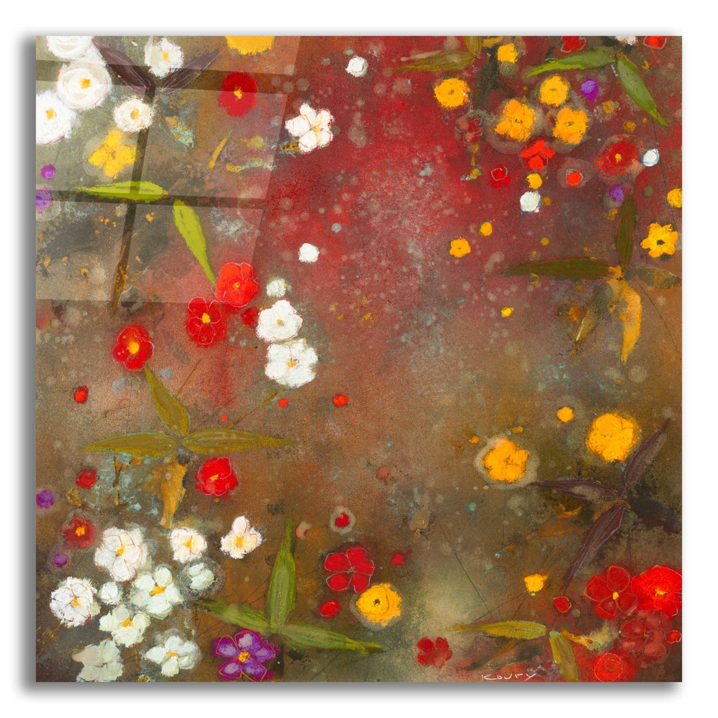 Epic Art 'Gardens in the Mist VI' by Aleah Koury, Acrylic Glass Wall Art,12x12