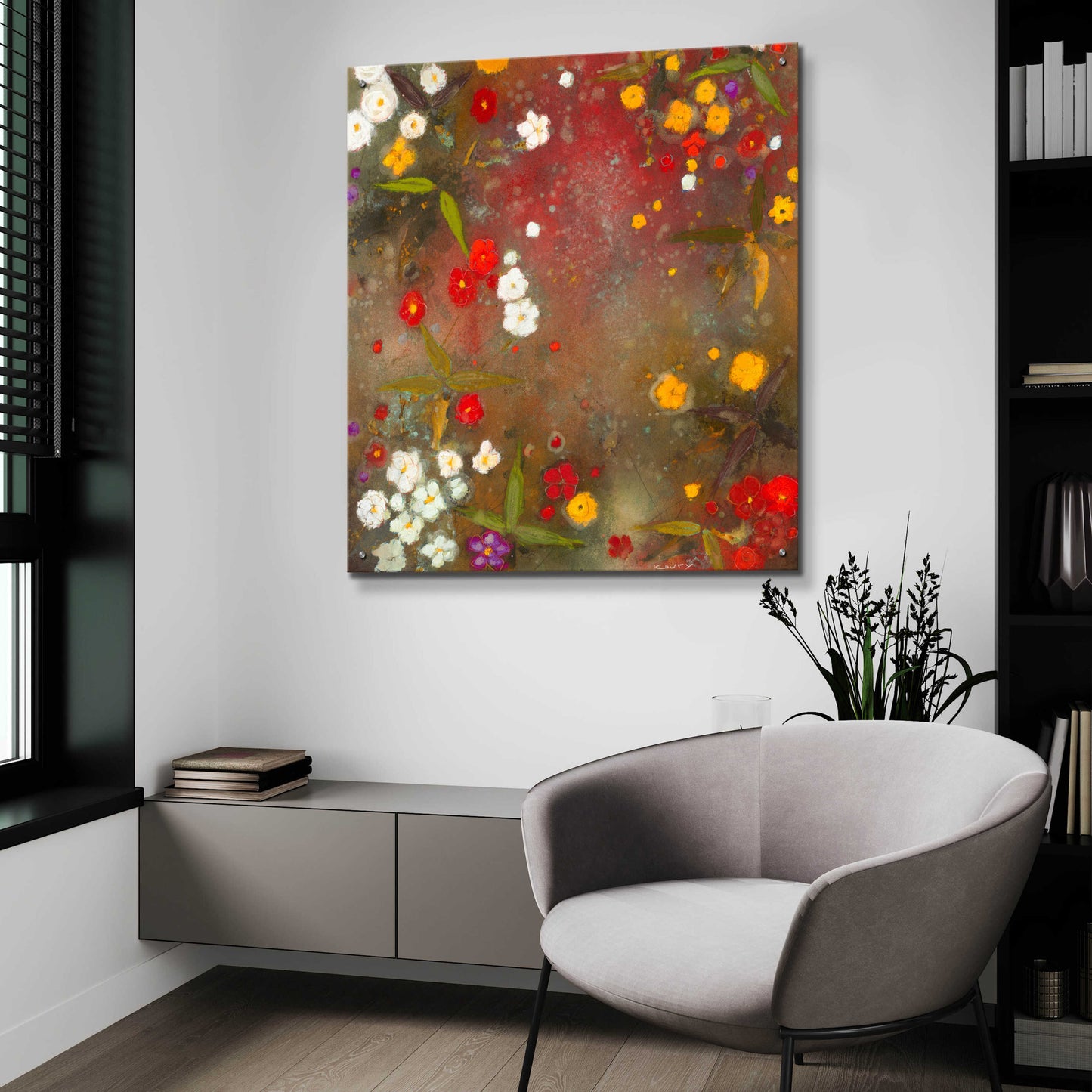 Epic Art 'Gardens in the Mist VI' by Aleah Koury, Acrylic Glass Wall Art,36x36