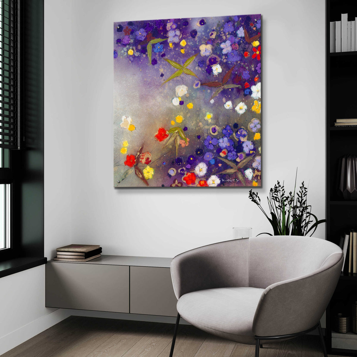 Epic Art 'Gardens in the Mist X' by Aleah Koury, Acrylic Glass Wall Art,36x36