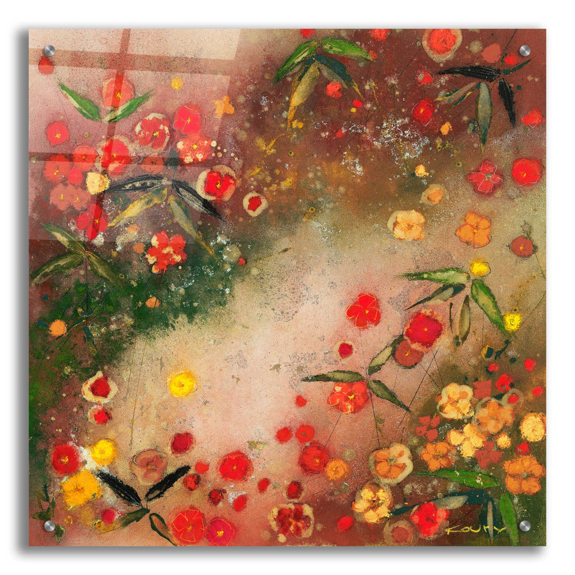 Epic Art 'Gardens in the Mist XI' by Aleah Koury, Acrylic Glass Wall Art,24x24