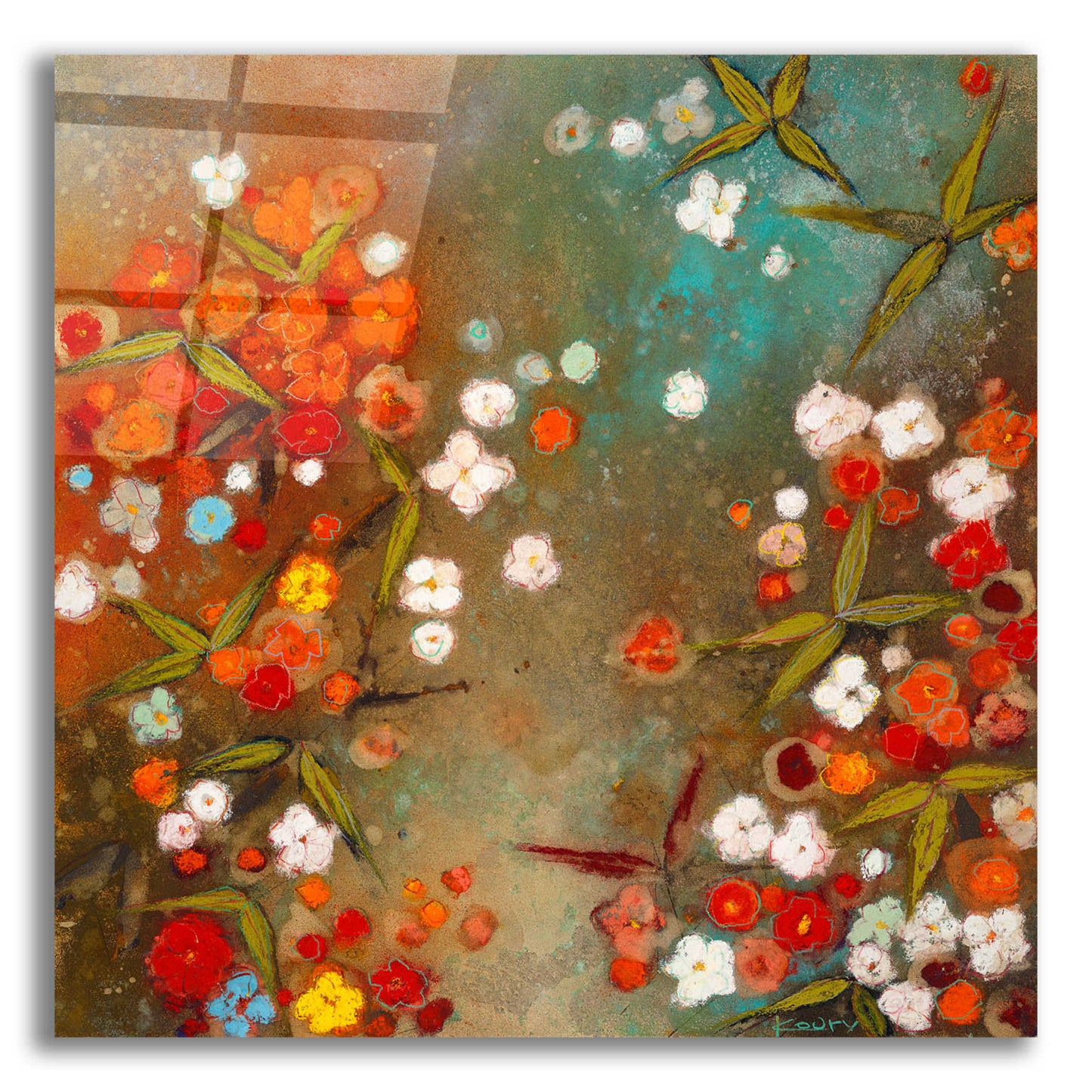 Epic Art 'Gardens in the Mist XIV' by Aleah Koury, Acrylic Glass Wall Art,12x12