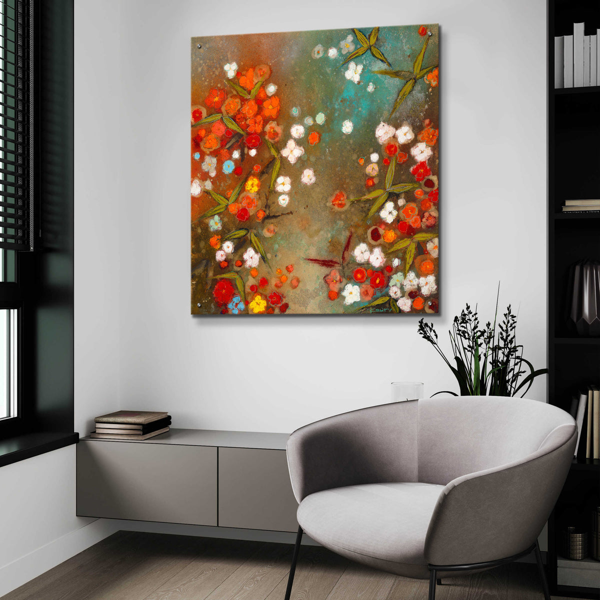 Epic Art 'Gardens in the Mist XIV' by Aleah Koury, Acrylic Glass Wall Art,36x36