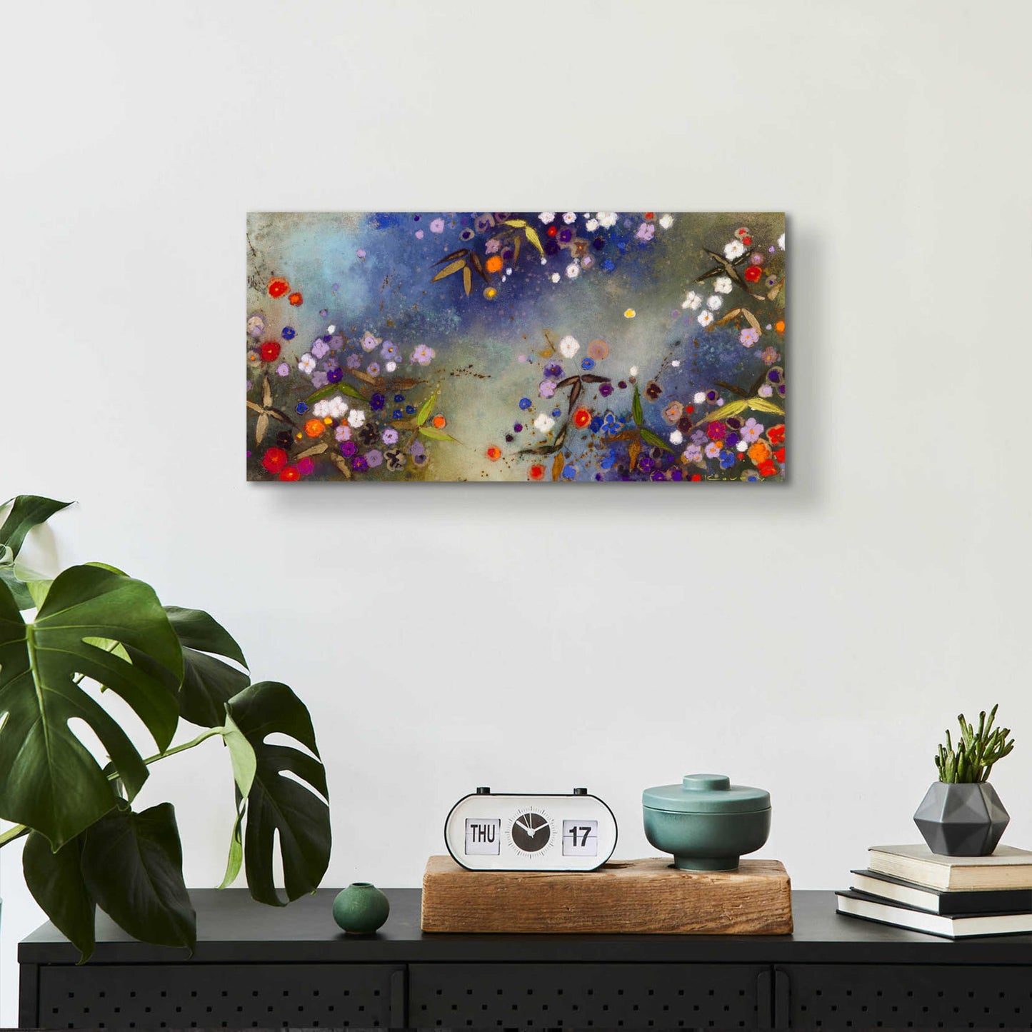 Epic Art 'Gardens in the Mist XV' by Aleah Koury, Acrylic Glass Wall Art,24x12