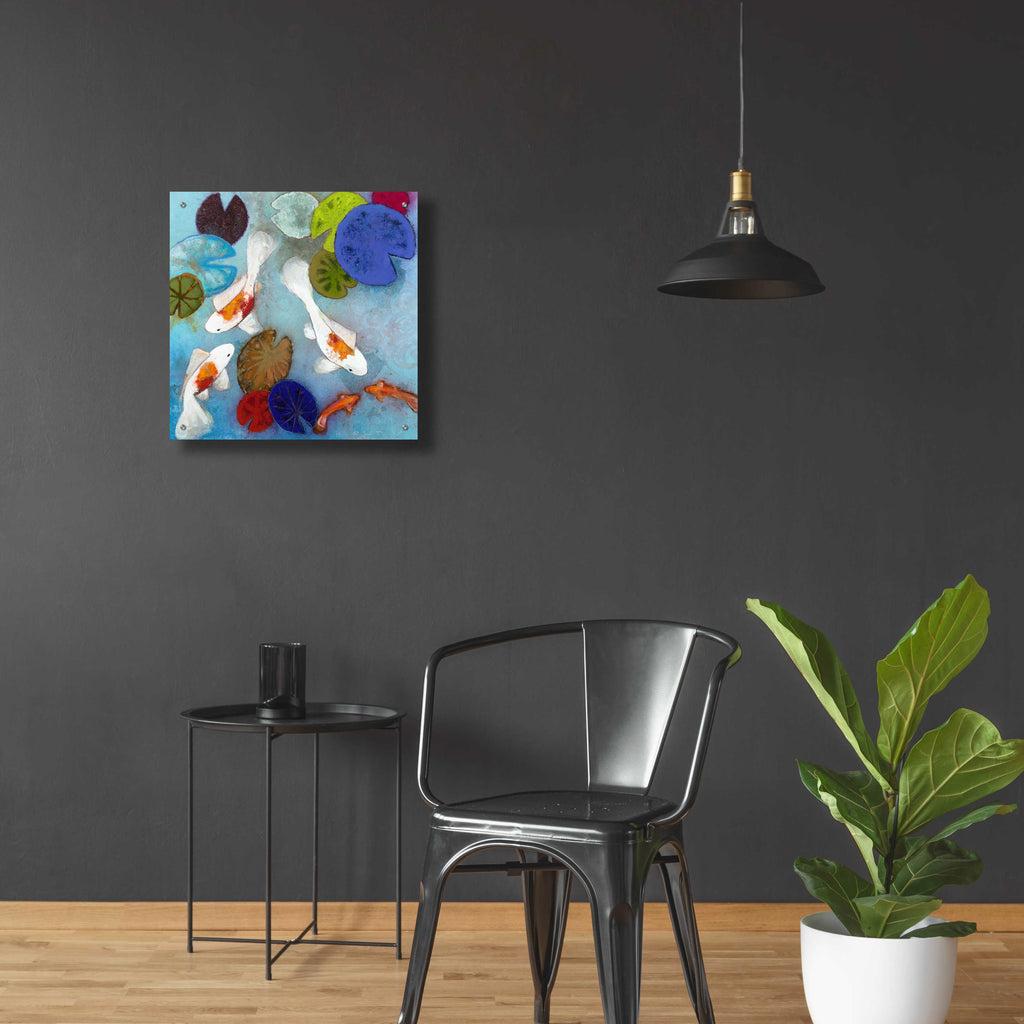 Epic Art 'Koi 1' by Aleah Koury, Acrylic Glass Wall Art,24x24