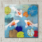Epic Art 'Koi 2' by Aleah Koury, Acrylic Glass Wall Art,12x12